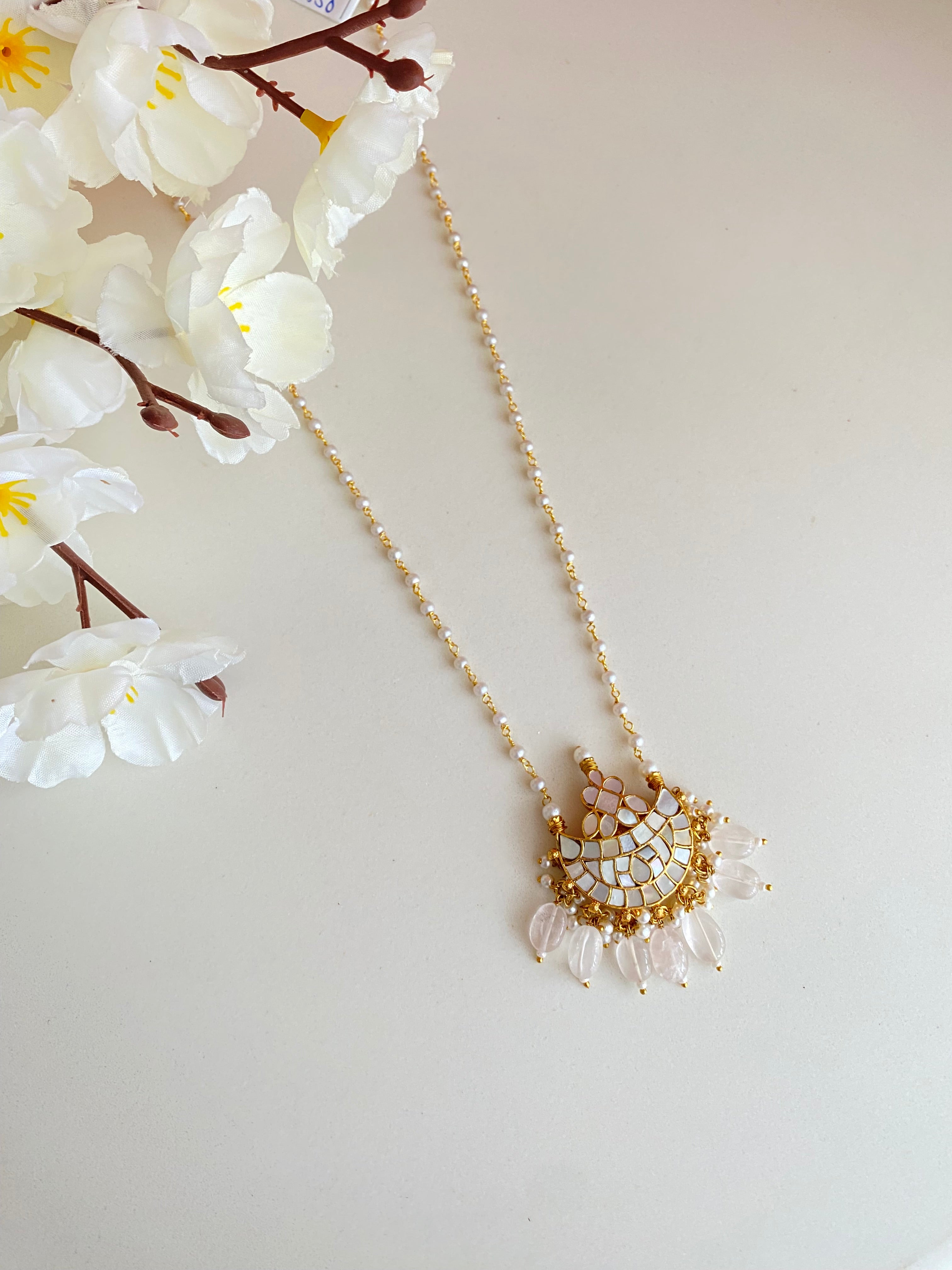 Mother Of Pearl Long Necklace