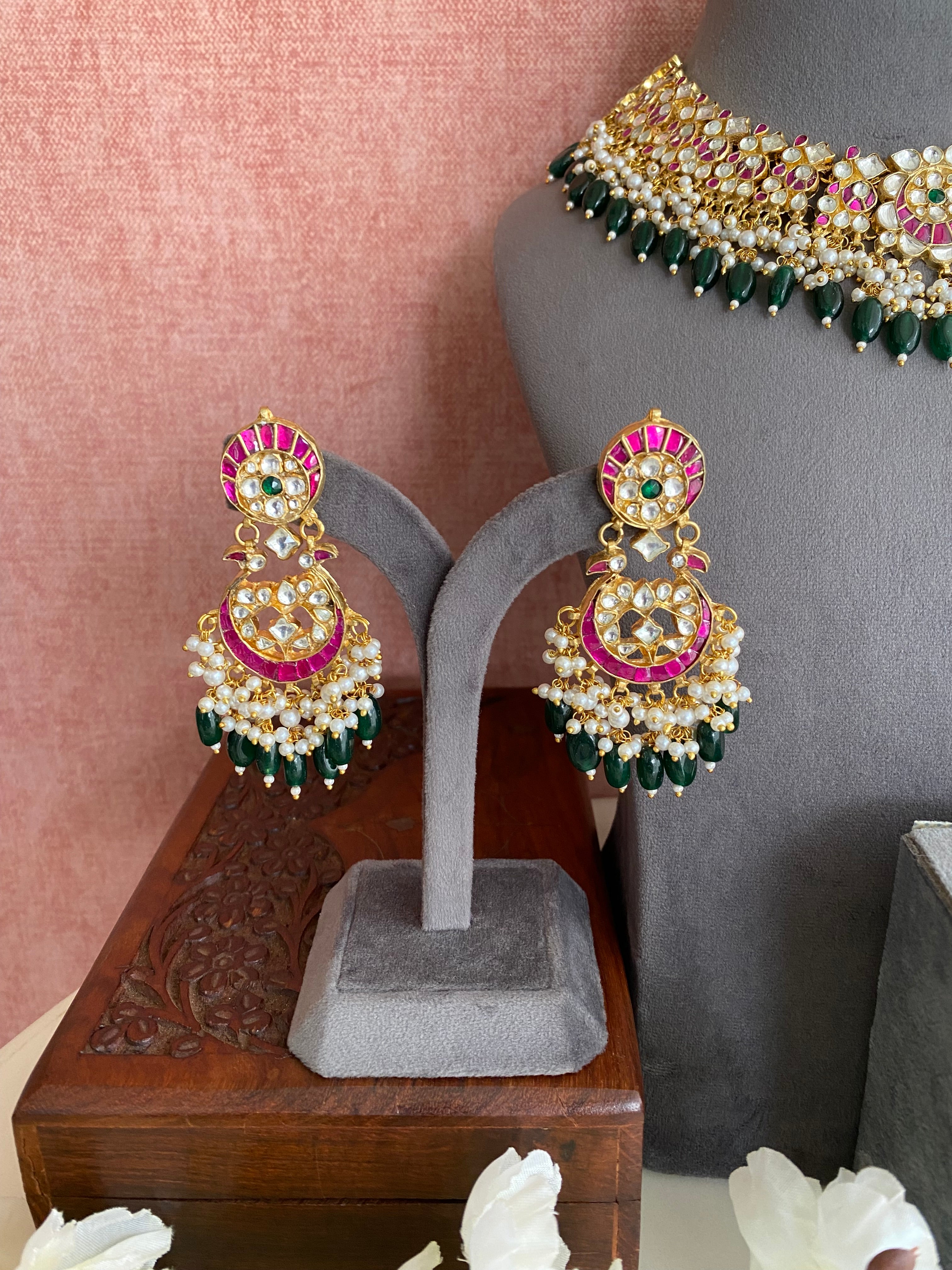 Kundan Gold plated Bridal Necklace Set