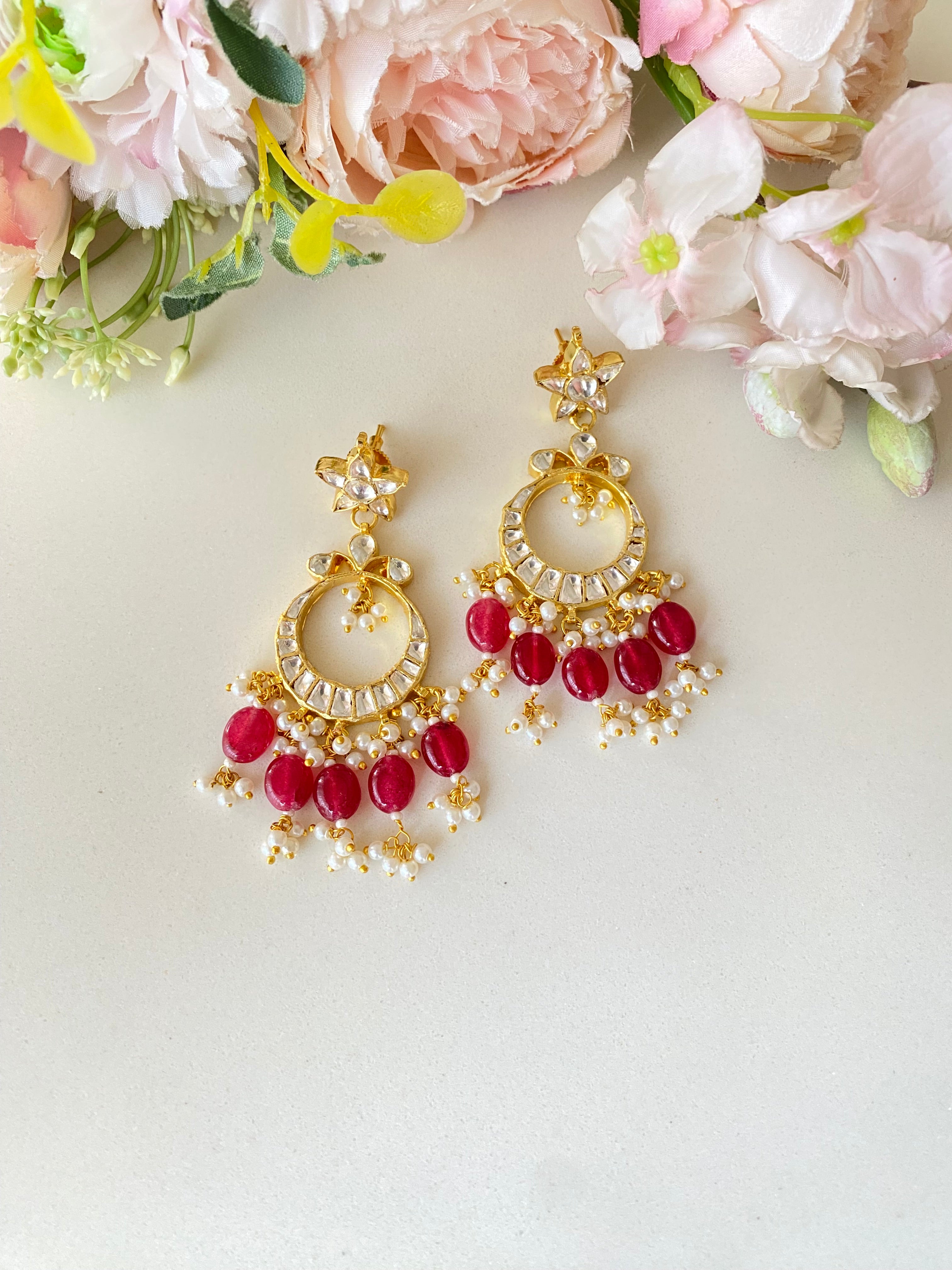 Gold Plated Kundan earrings
