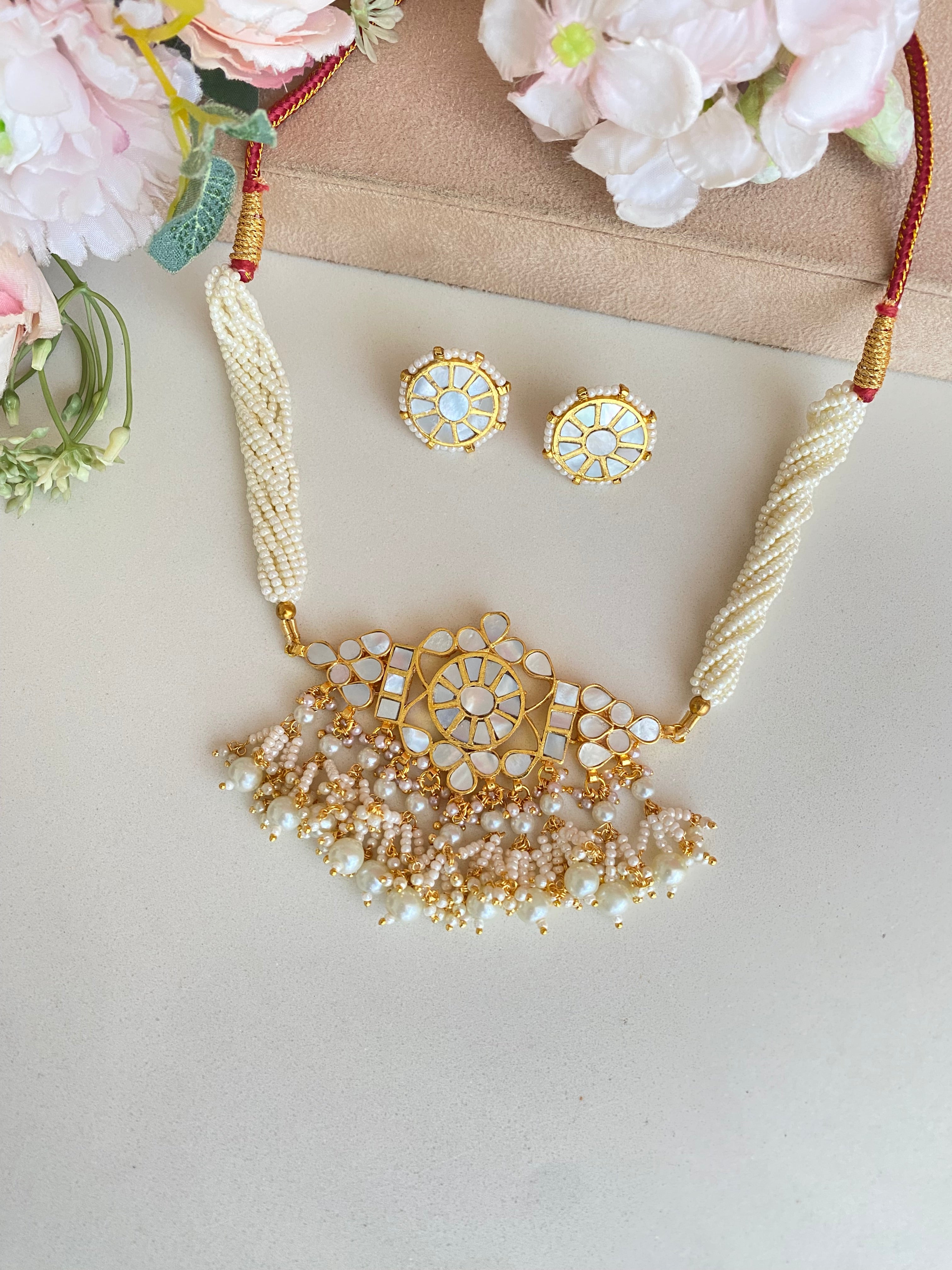 Mother of Pearl Choker Set