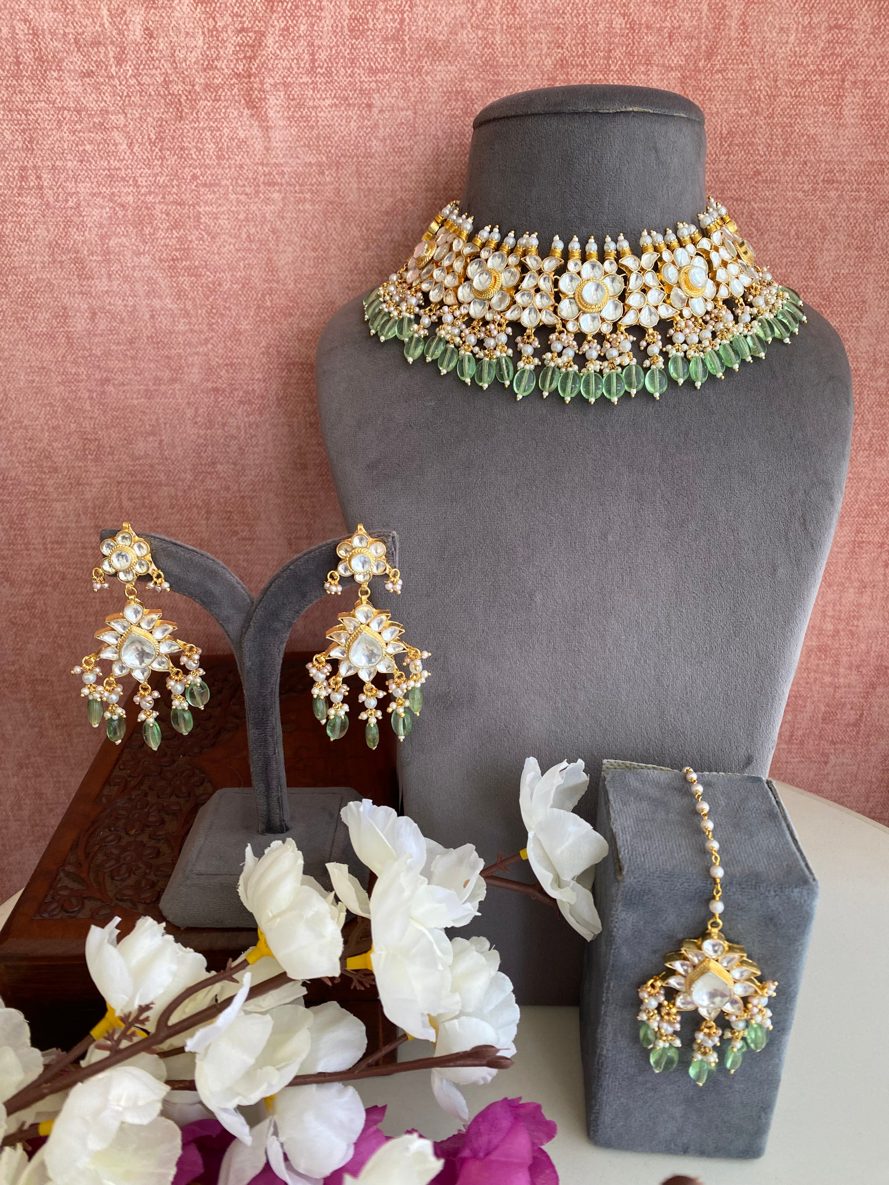 Kundan Gold plated Bridal Necklace set