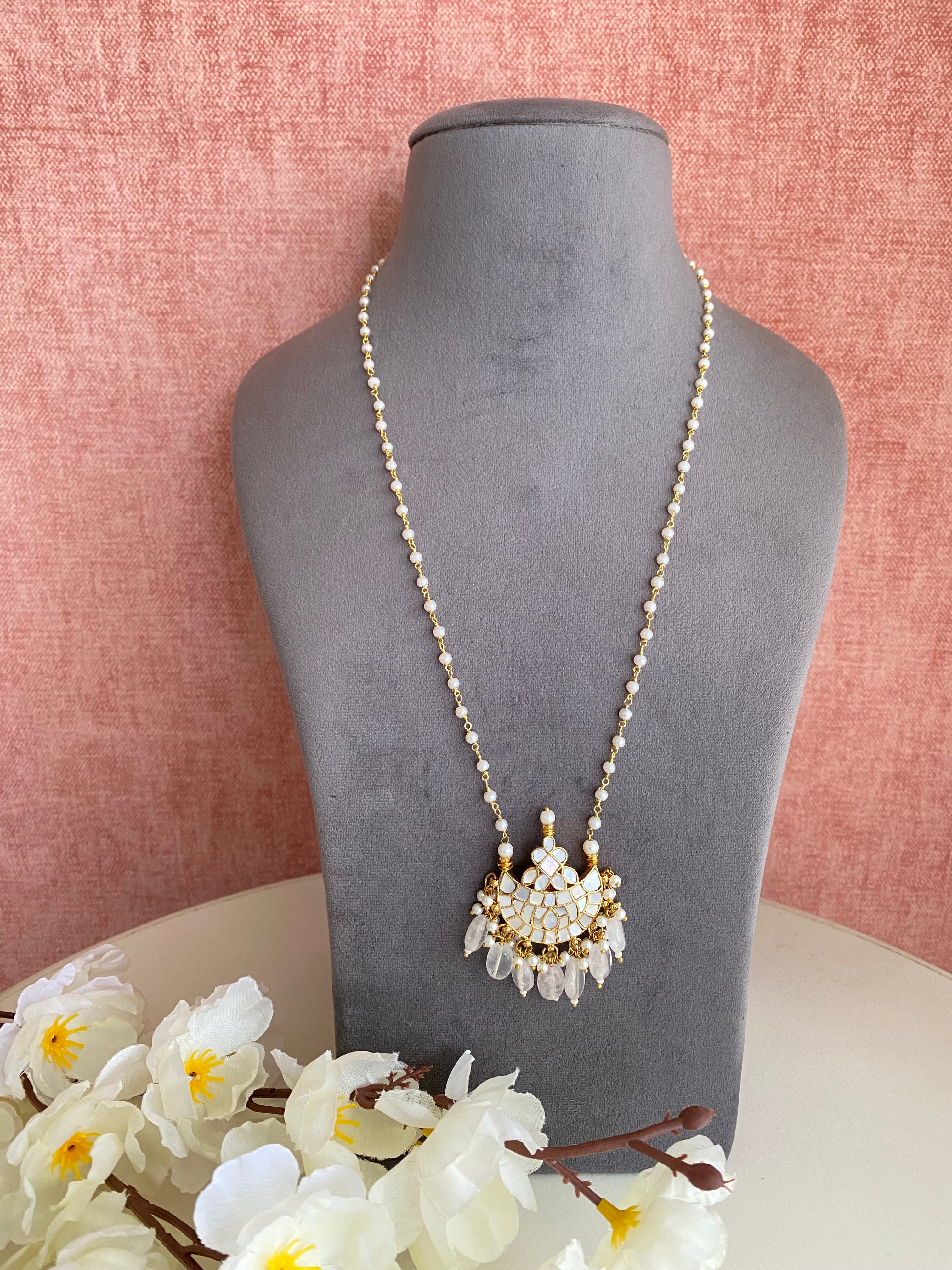 Mother Of Pearl Long Necklace