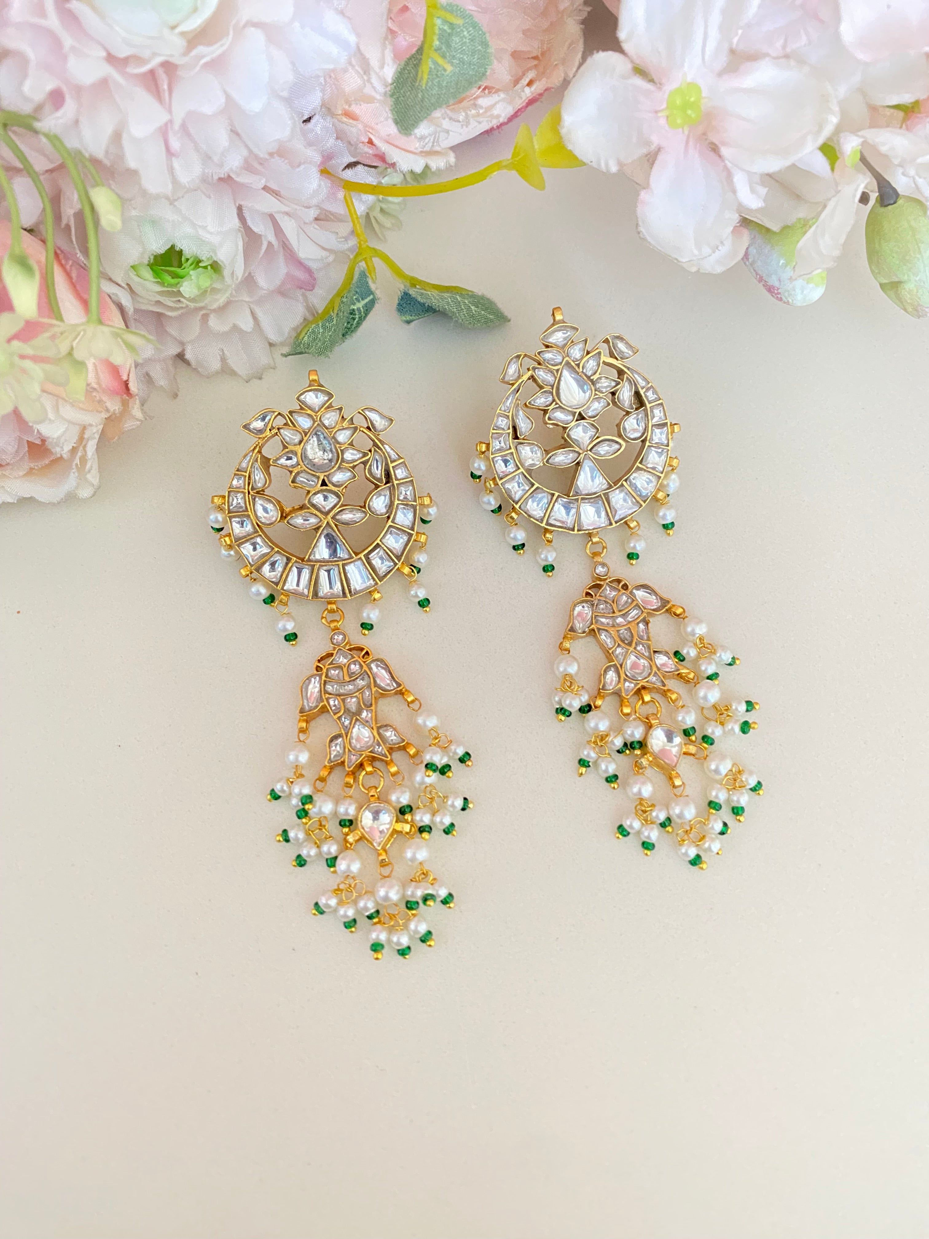 Gold Plated Kundan earrings