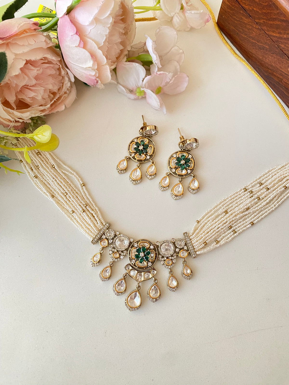 Moissanite Polki Choker Set