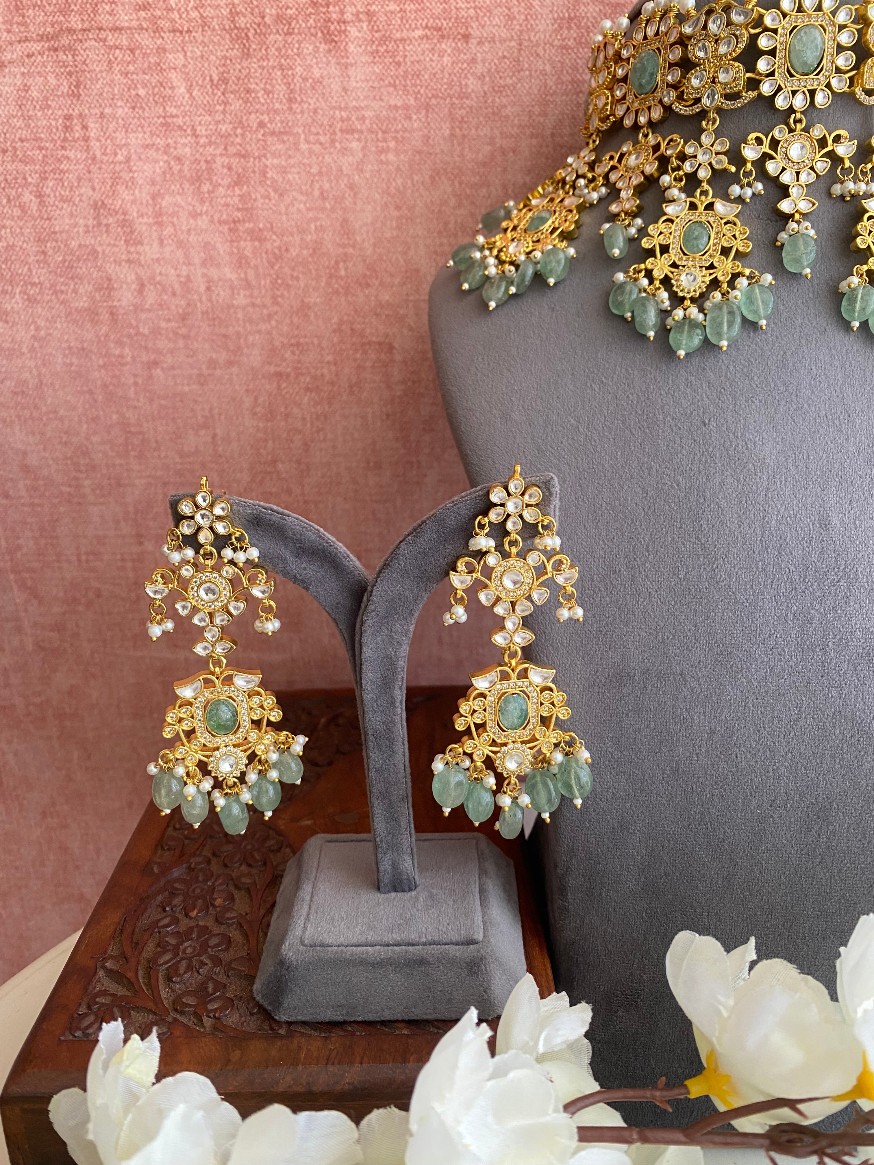 Kundan Gold plated Bridal Necklace set