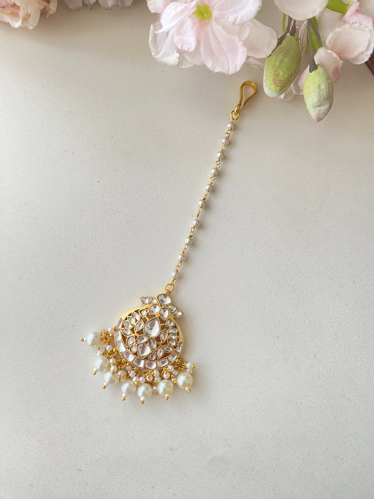 Gold Plated Kundan Tikka