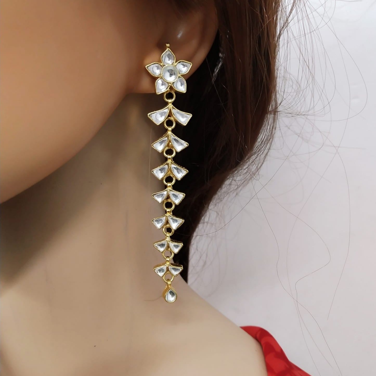 Gold Plated Kundan earrings
