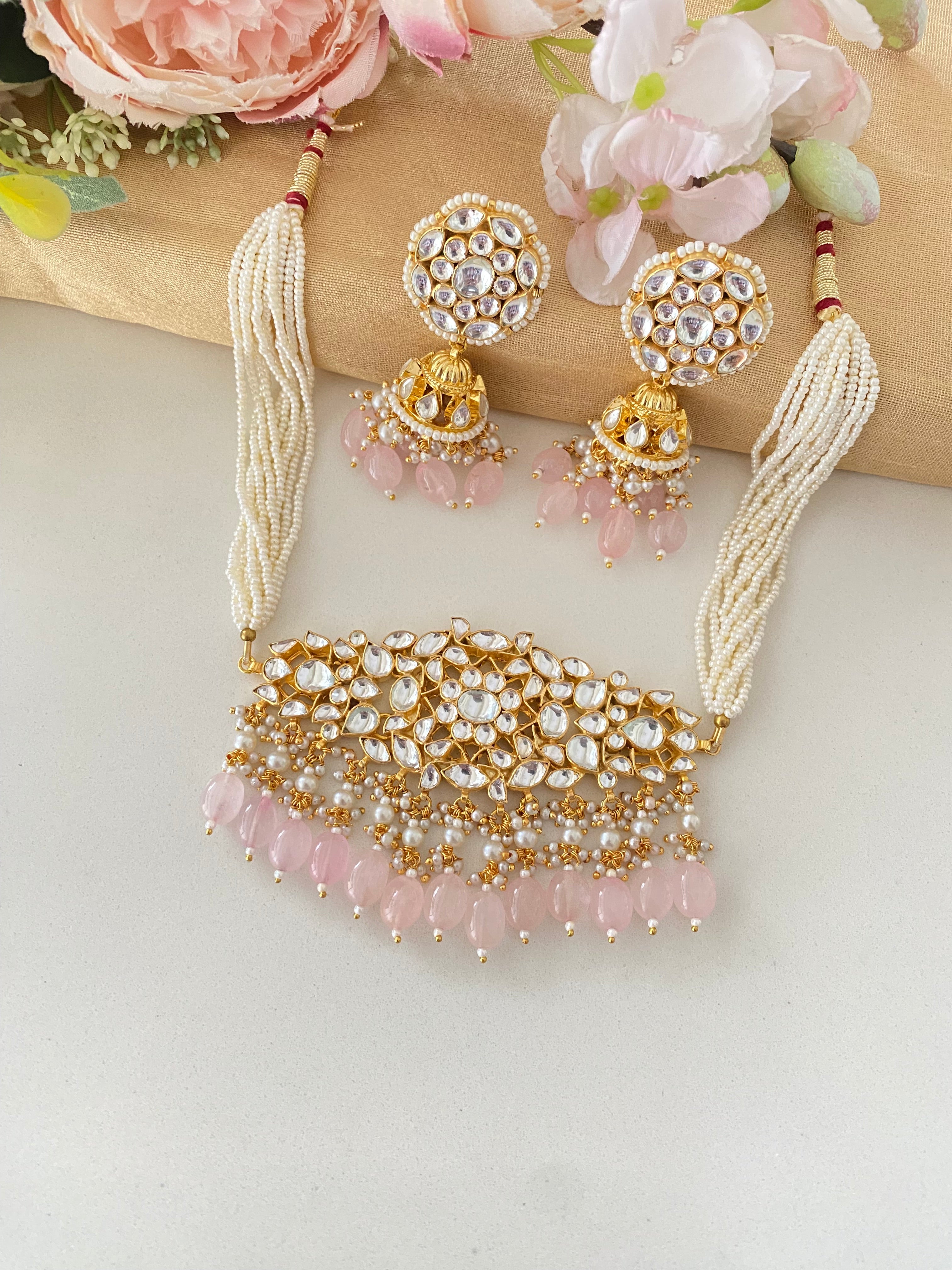 Gold plated Kundan Choker Set