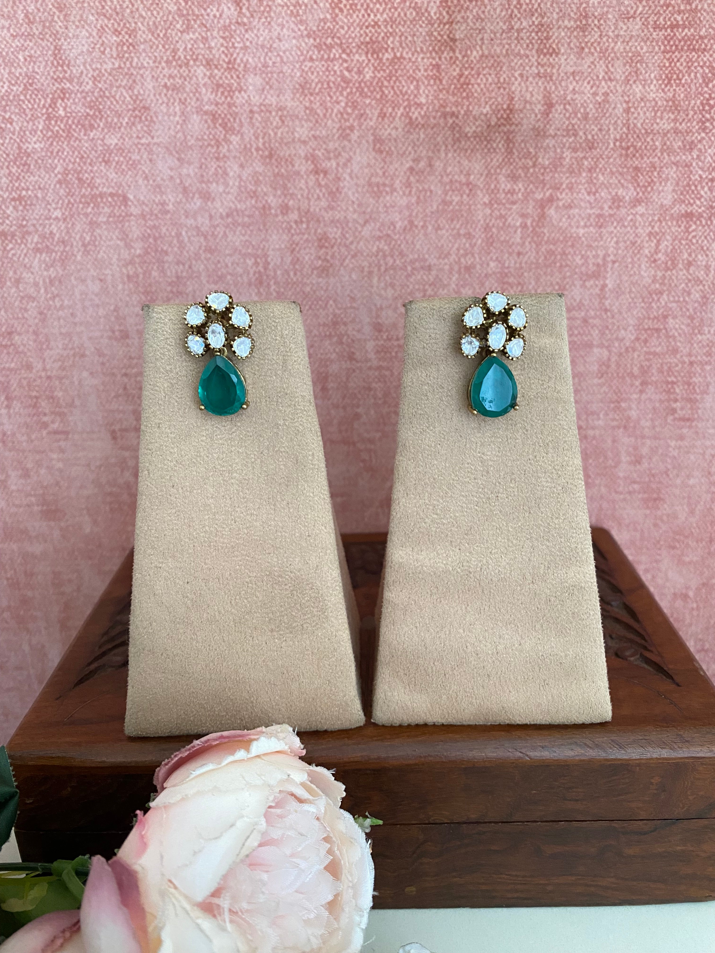 Gold plated Moissanite Studs