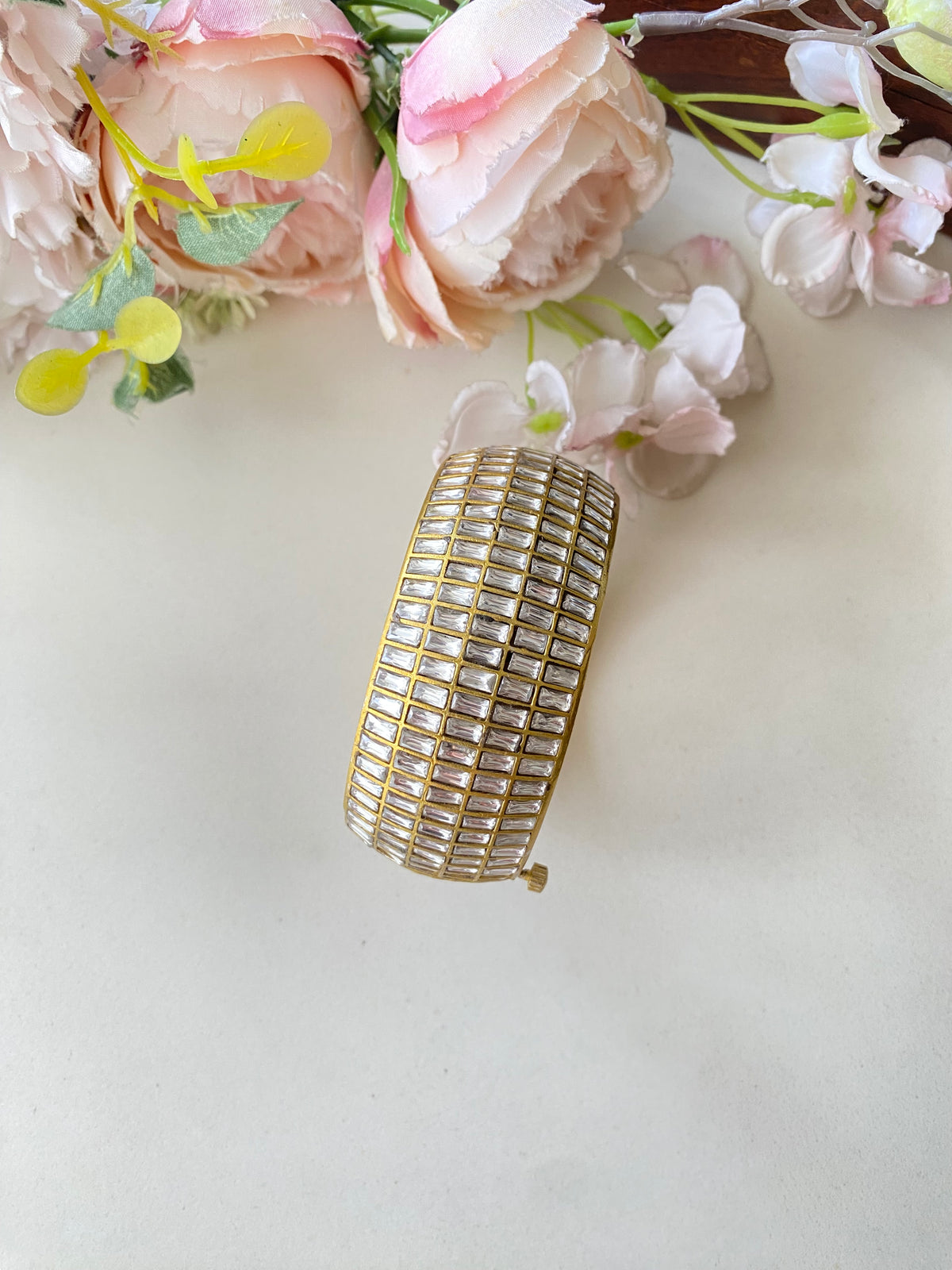 Gold Plated Kundan kada