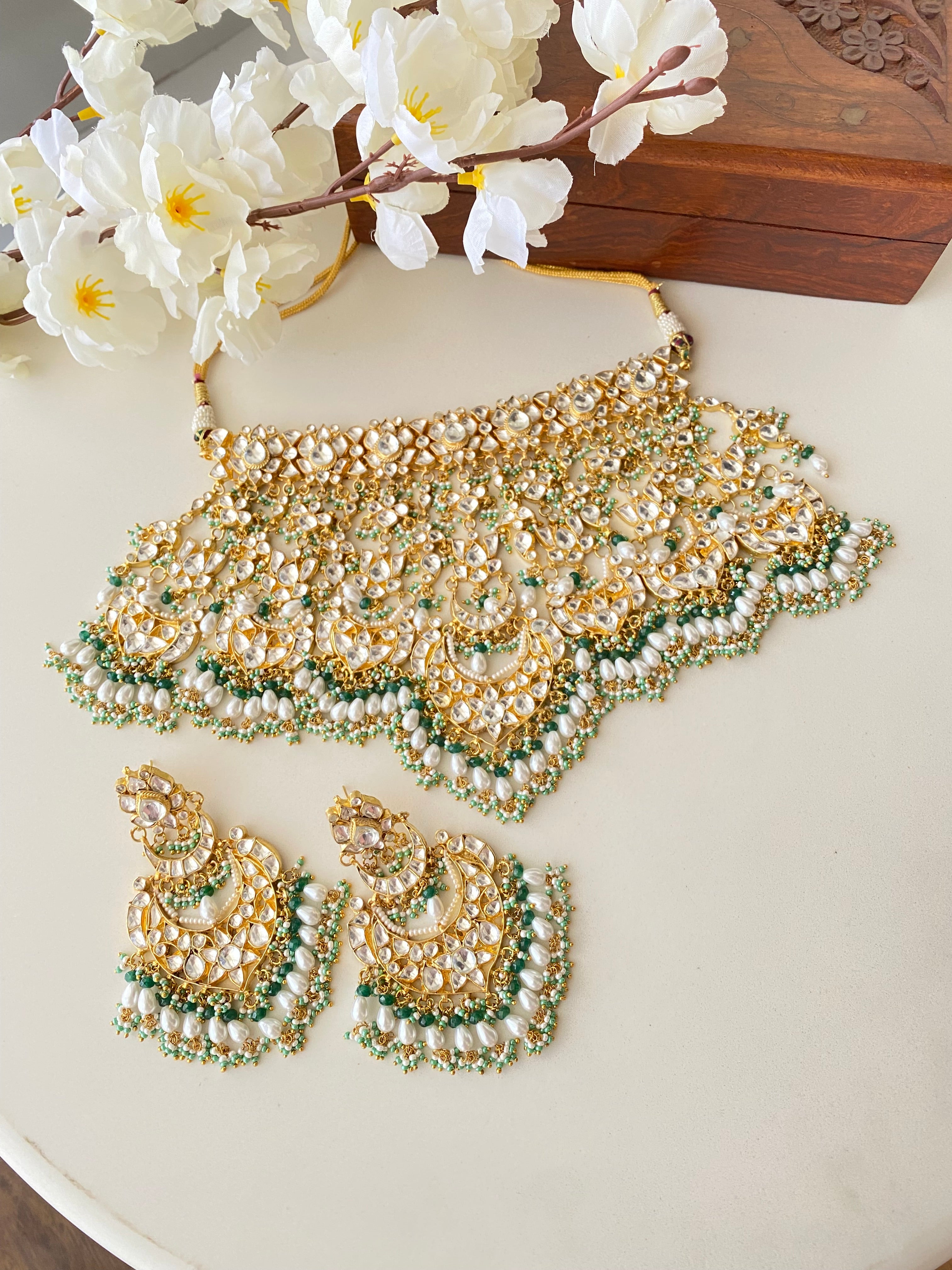 Kundan Gold plated Bridal Necklace set