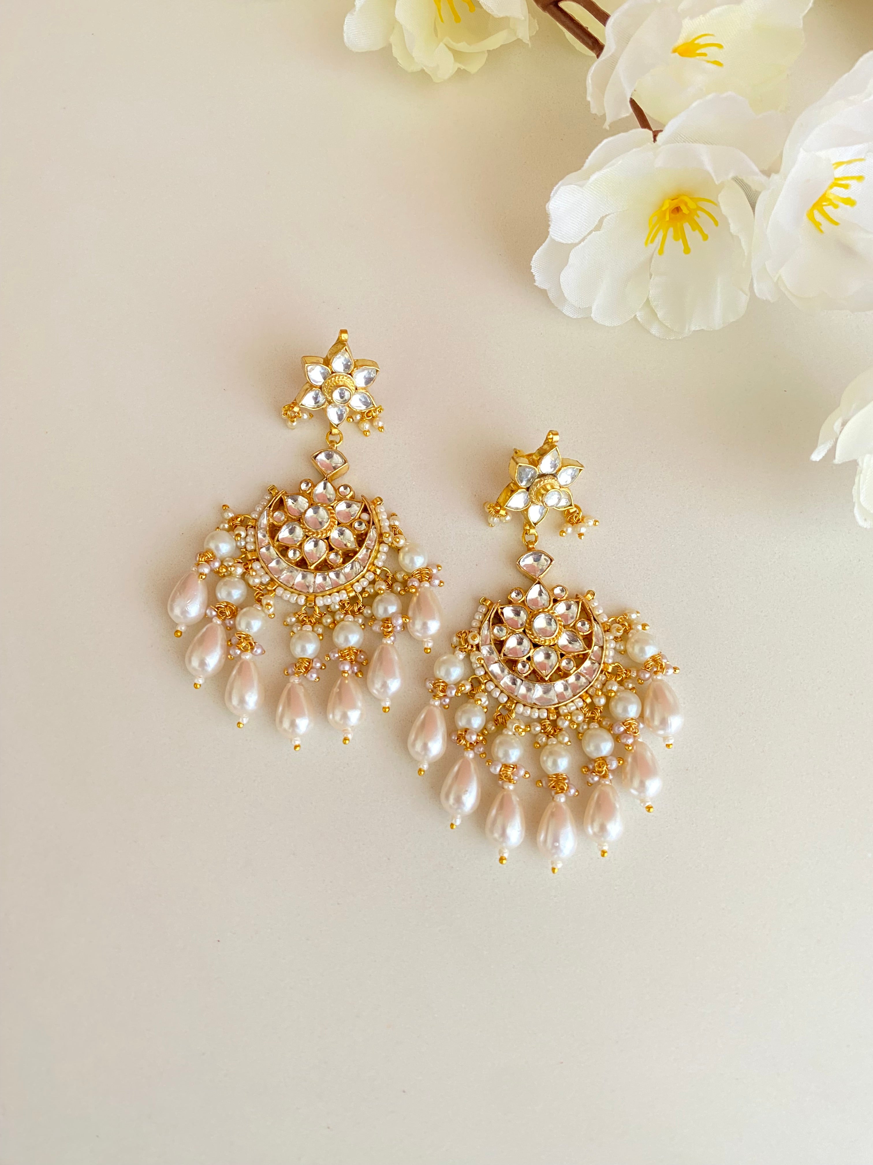 Gold Plated Kundan Earrings