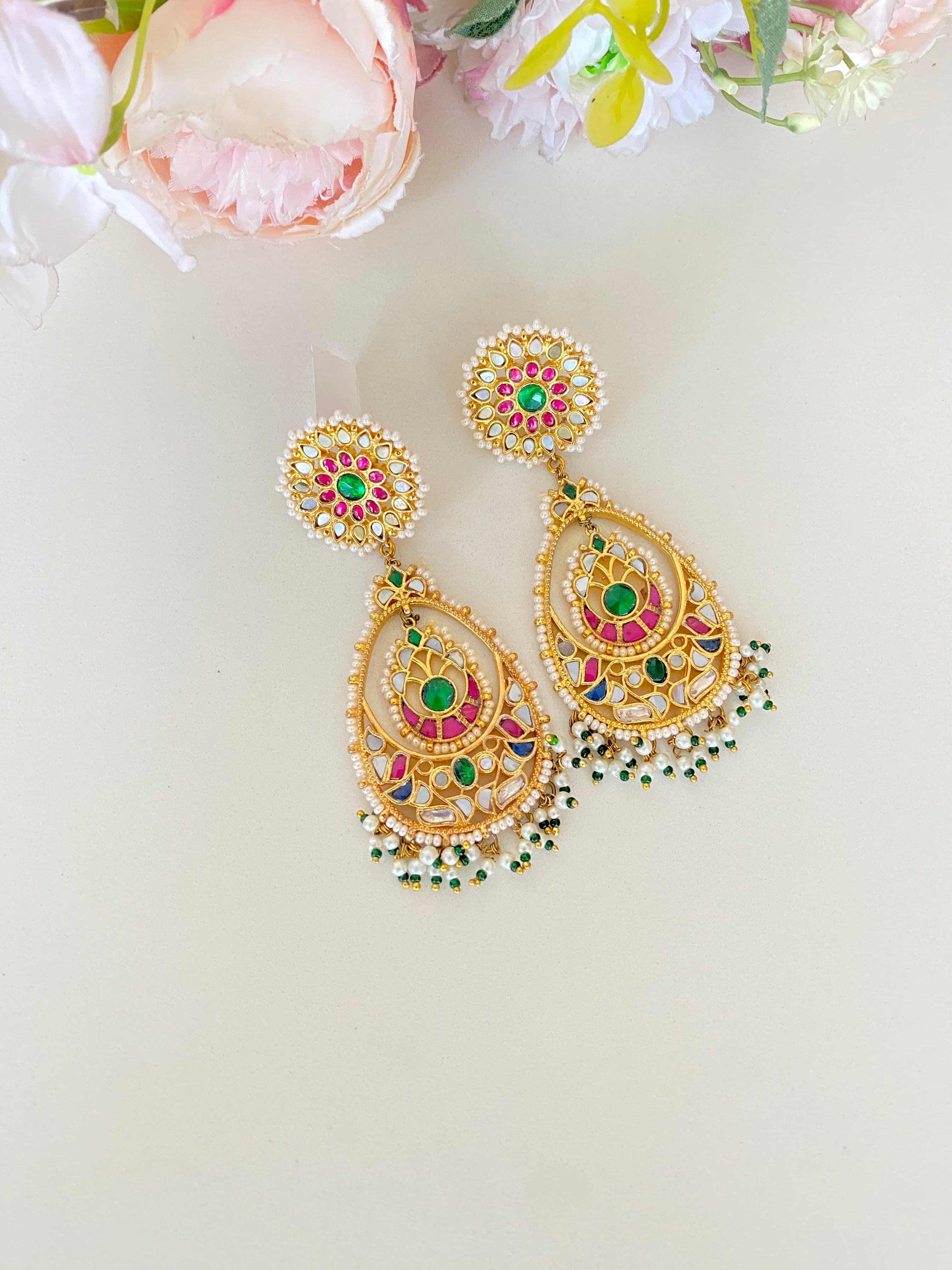 Long Kundan Earring