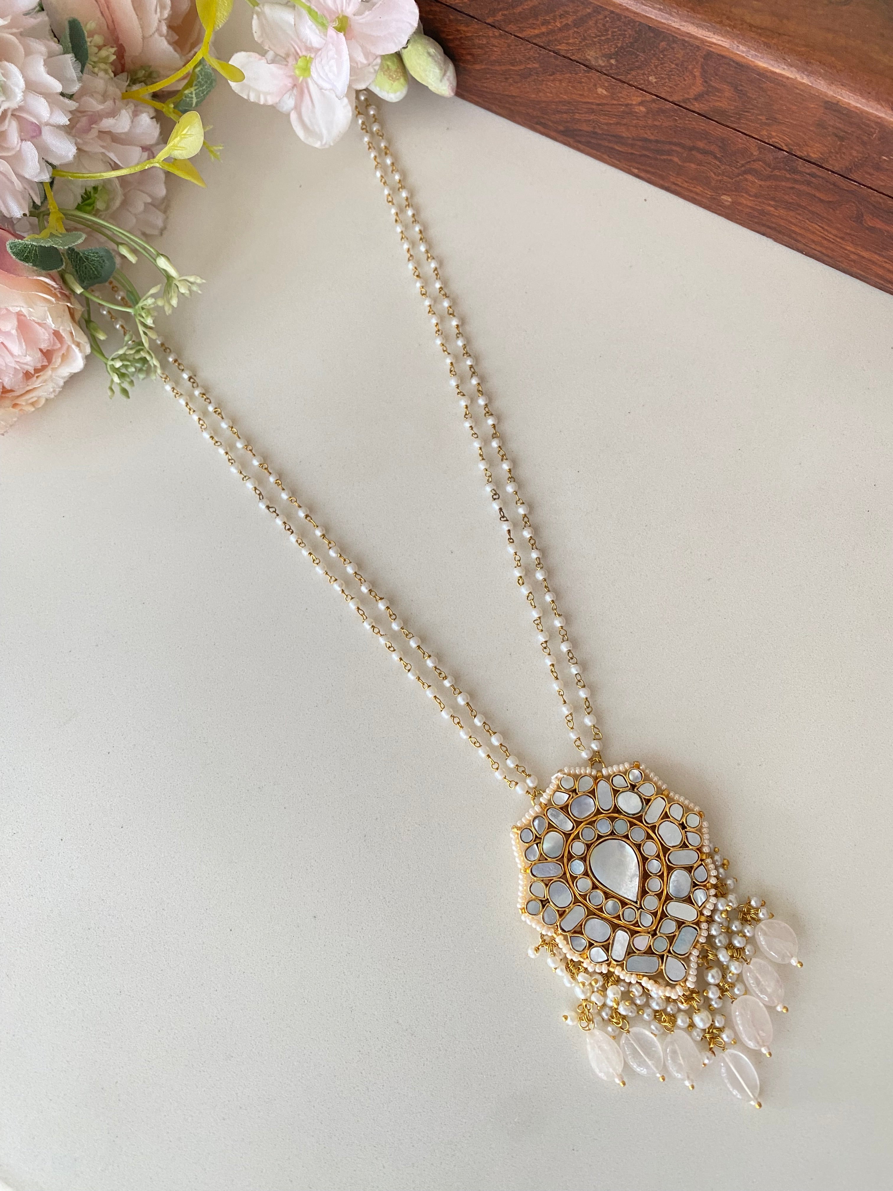 Mother Of Pearl Long Necklace