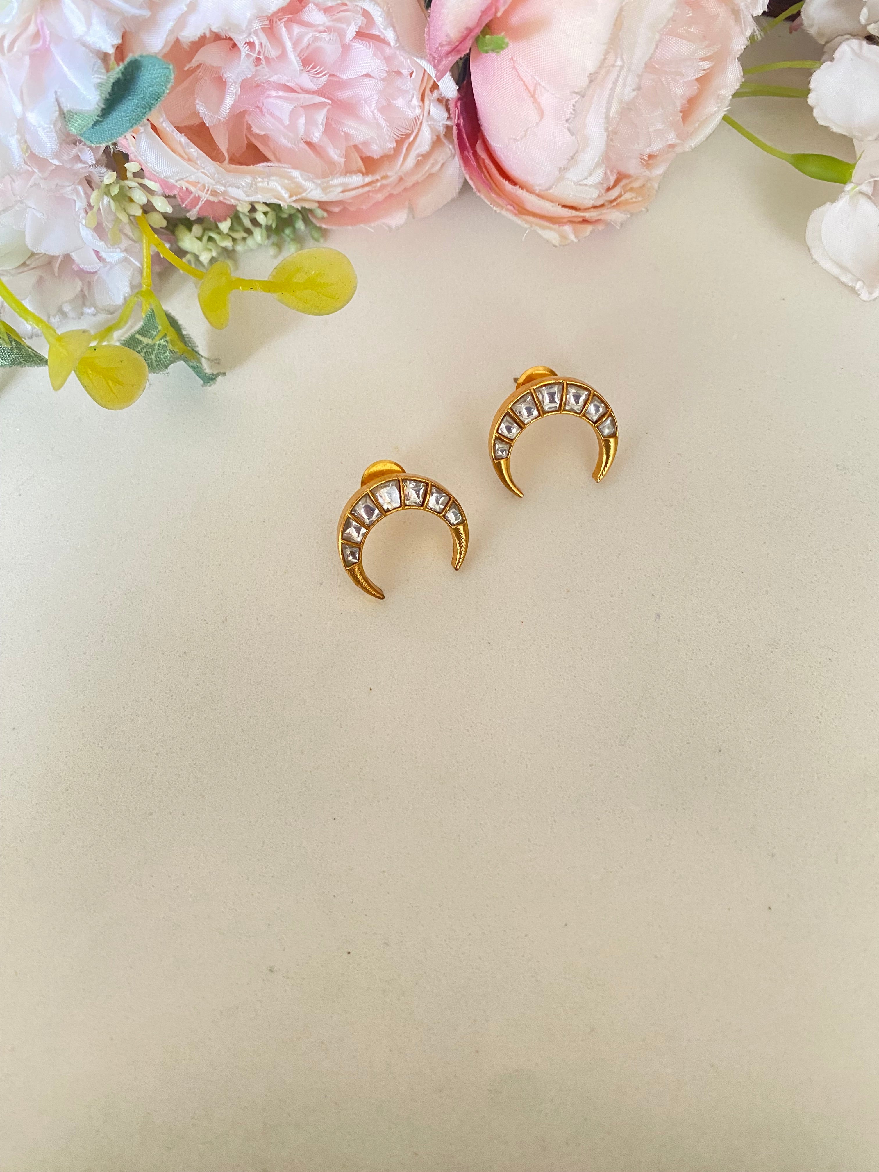 Gold Plated Kundan Studs