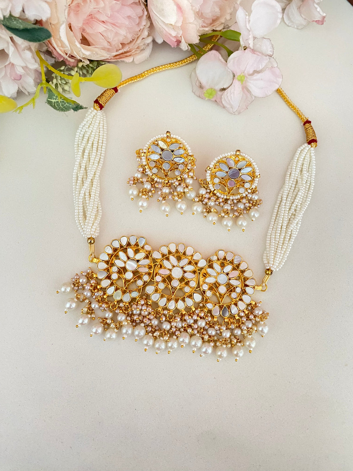 Mother of Pearl Choker set