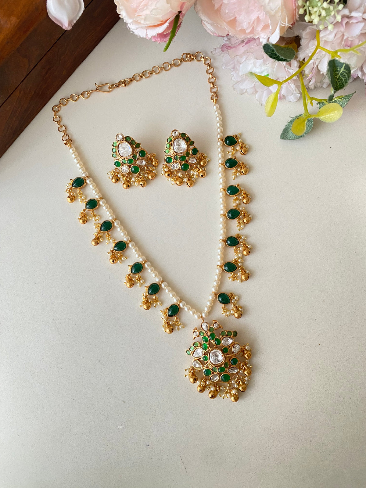 Moissanite long Necklace Set