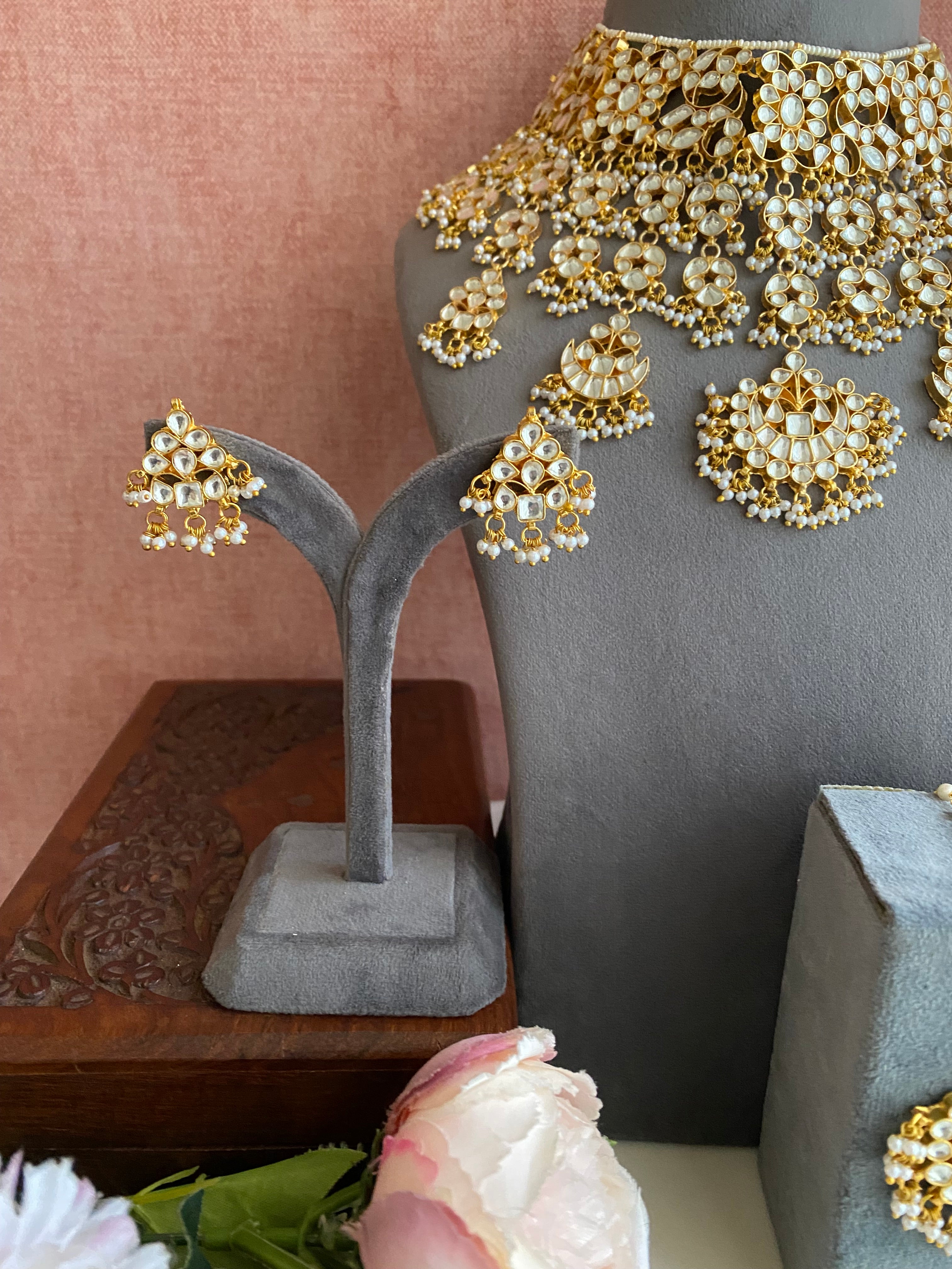 Kundan Gold plated Bridal Necklace set