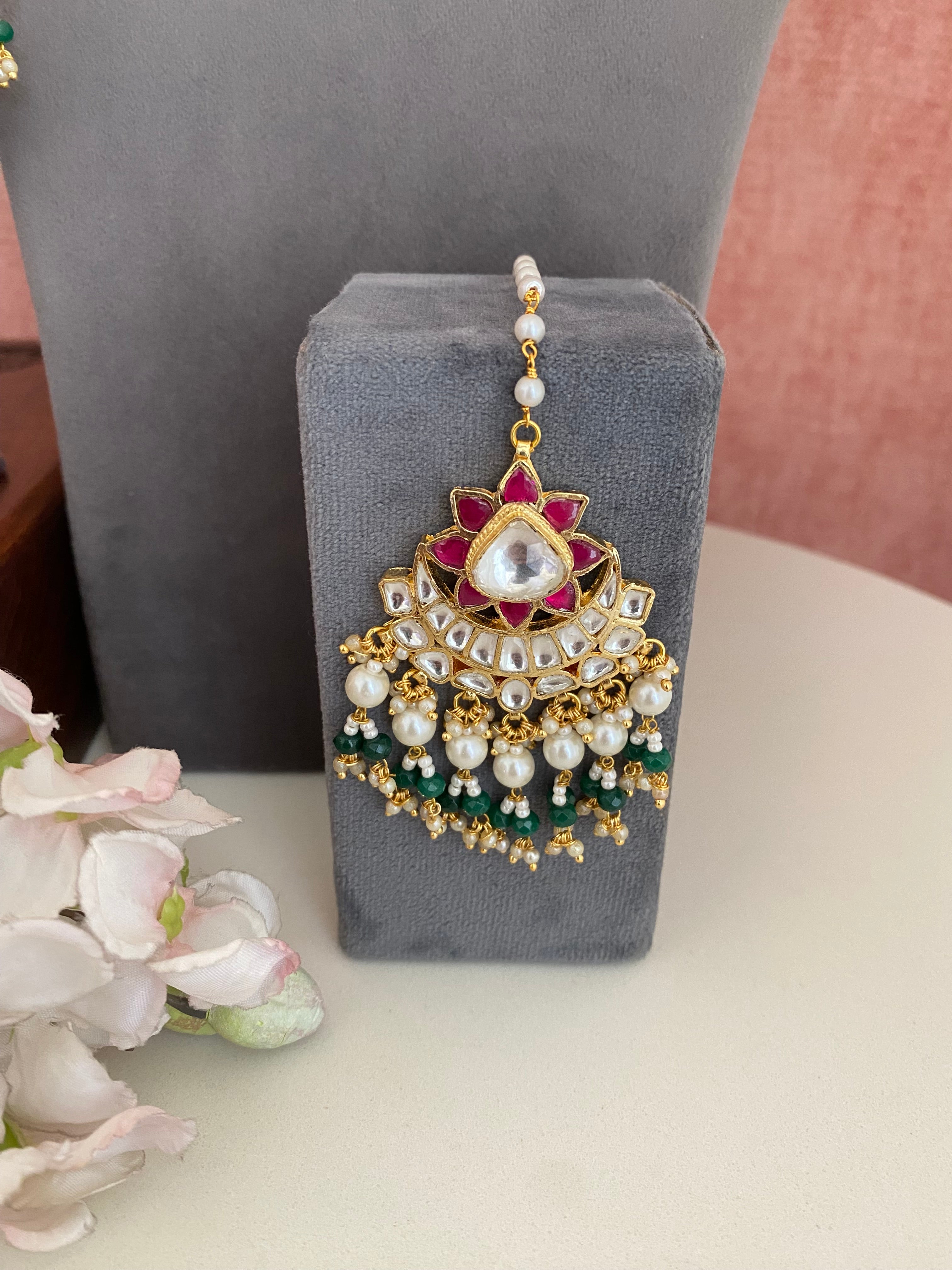 Kundan Multi color Bridal Necklace Set