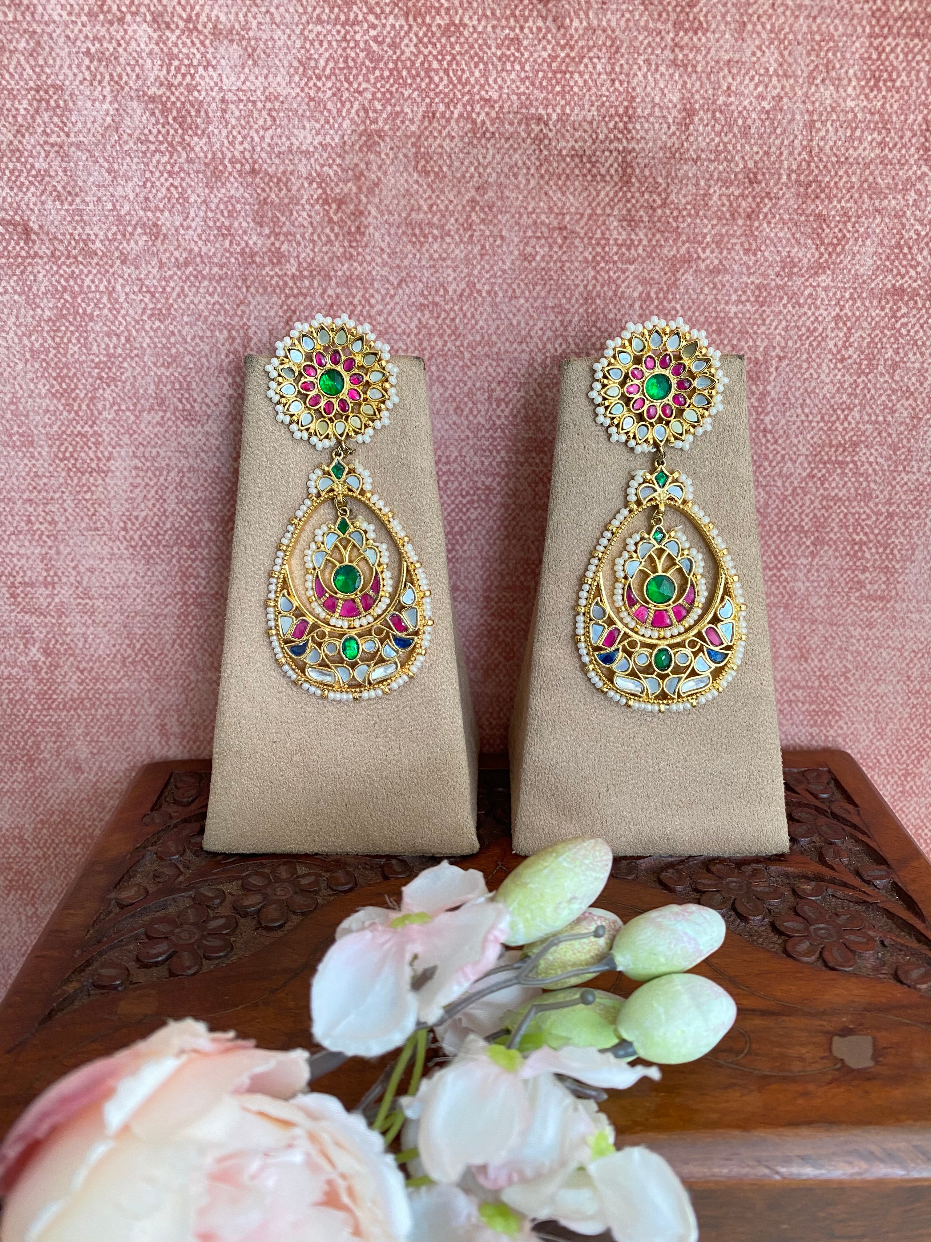 Long Kundan Earring