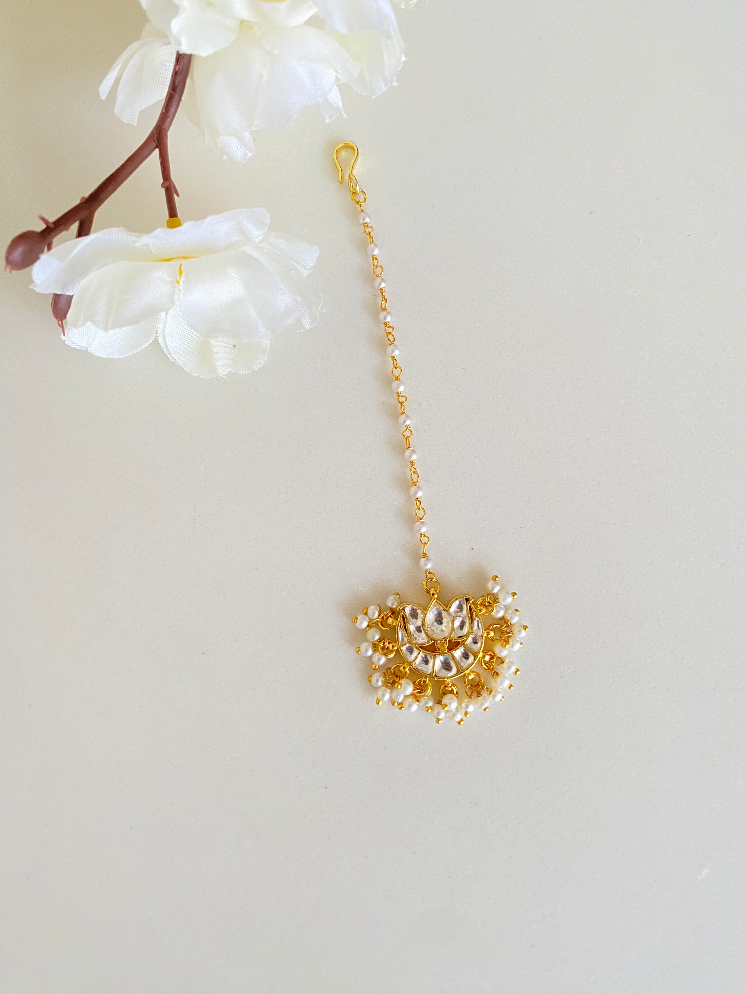 Gold Plated Kundan Tikka