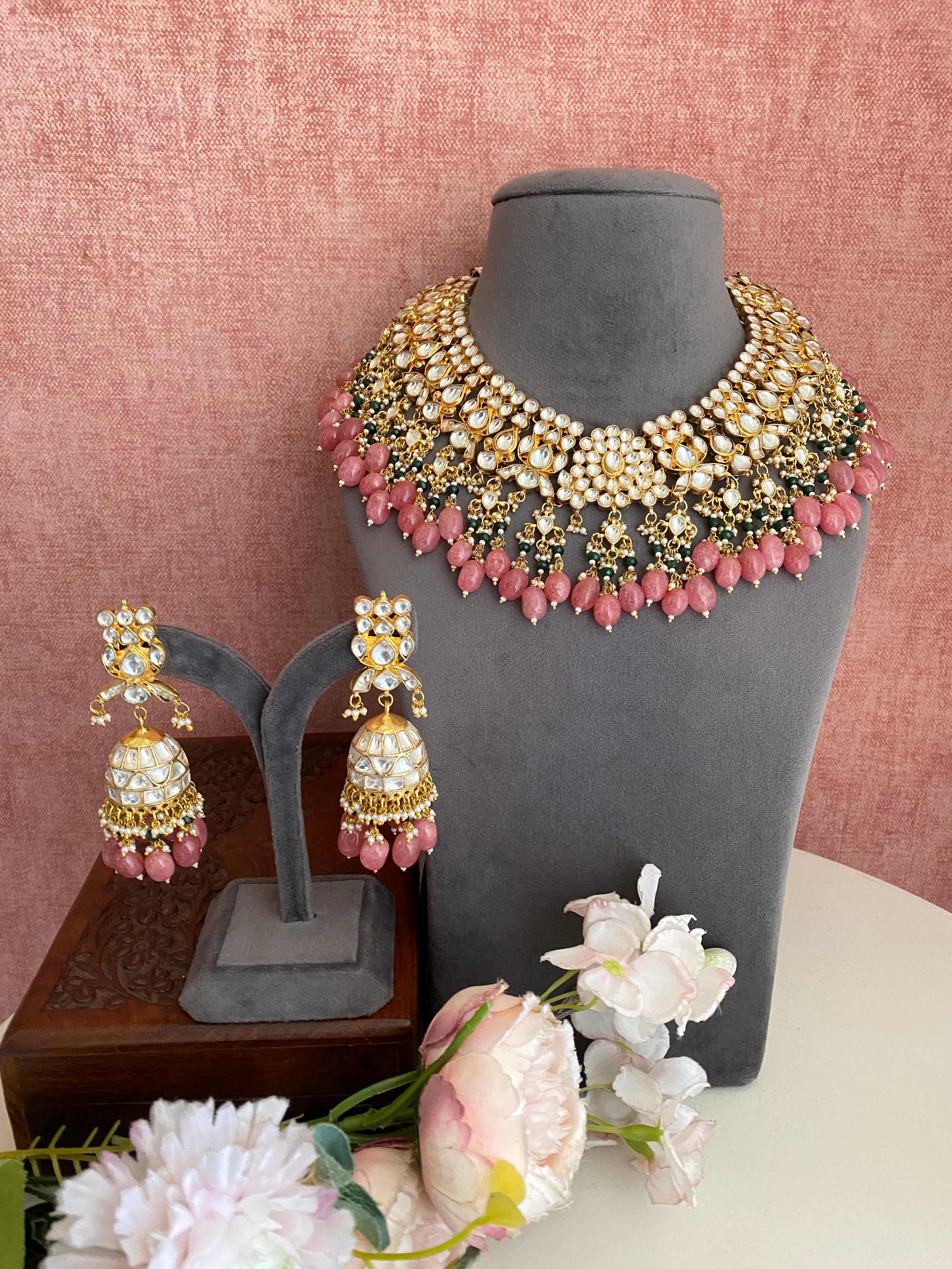 Gold plated Kundan Necklace Set