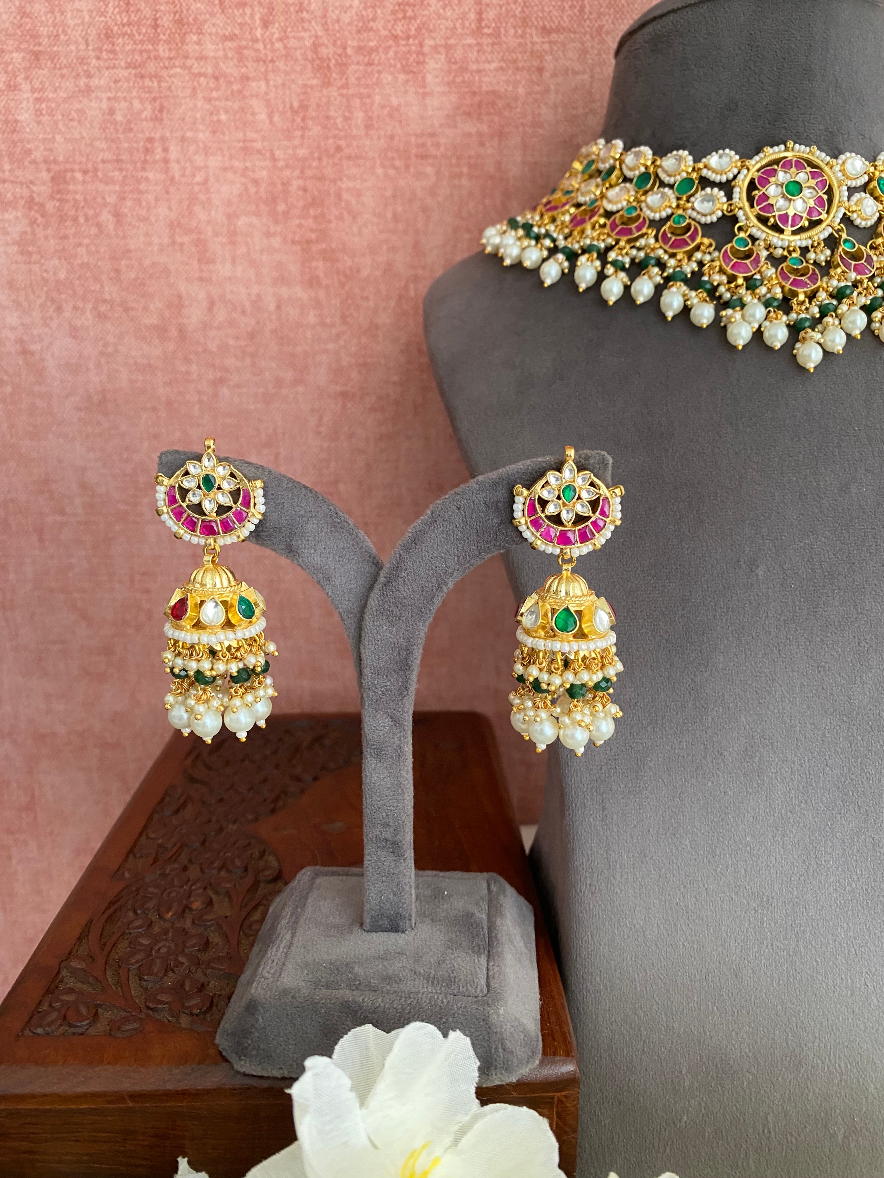 Multi Color Kundan Necklace Set