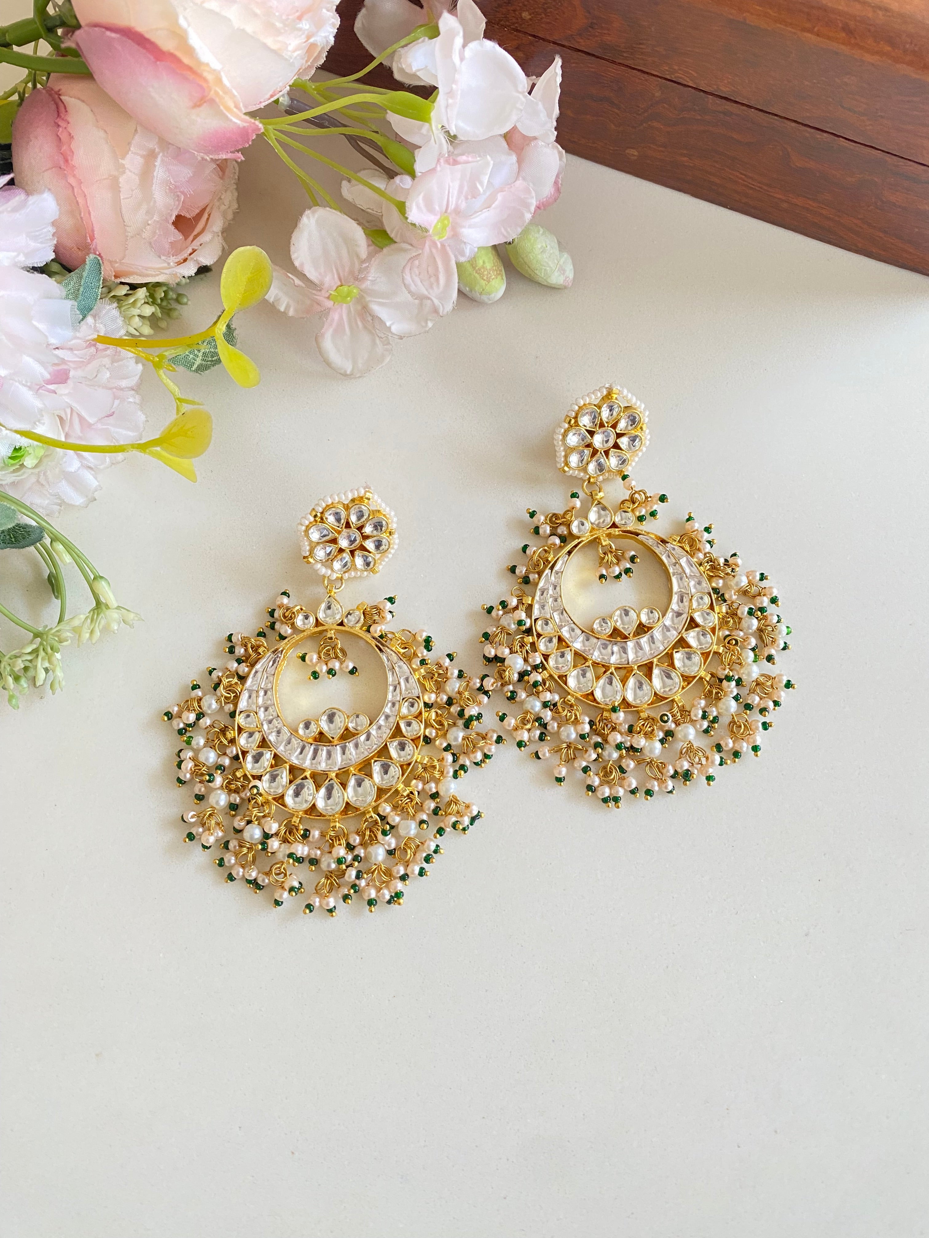 Chandbaali Kundan earring