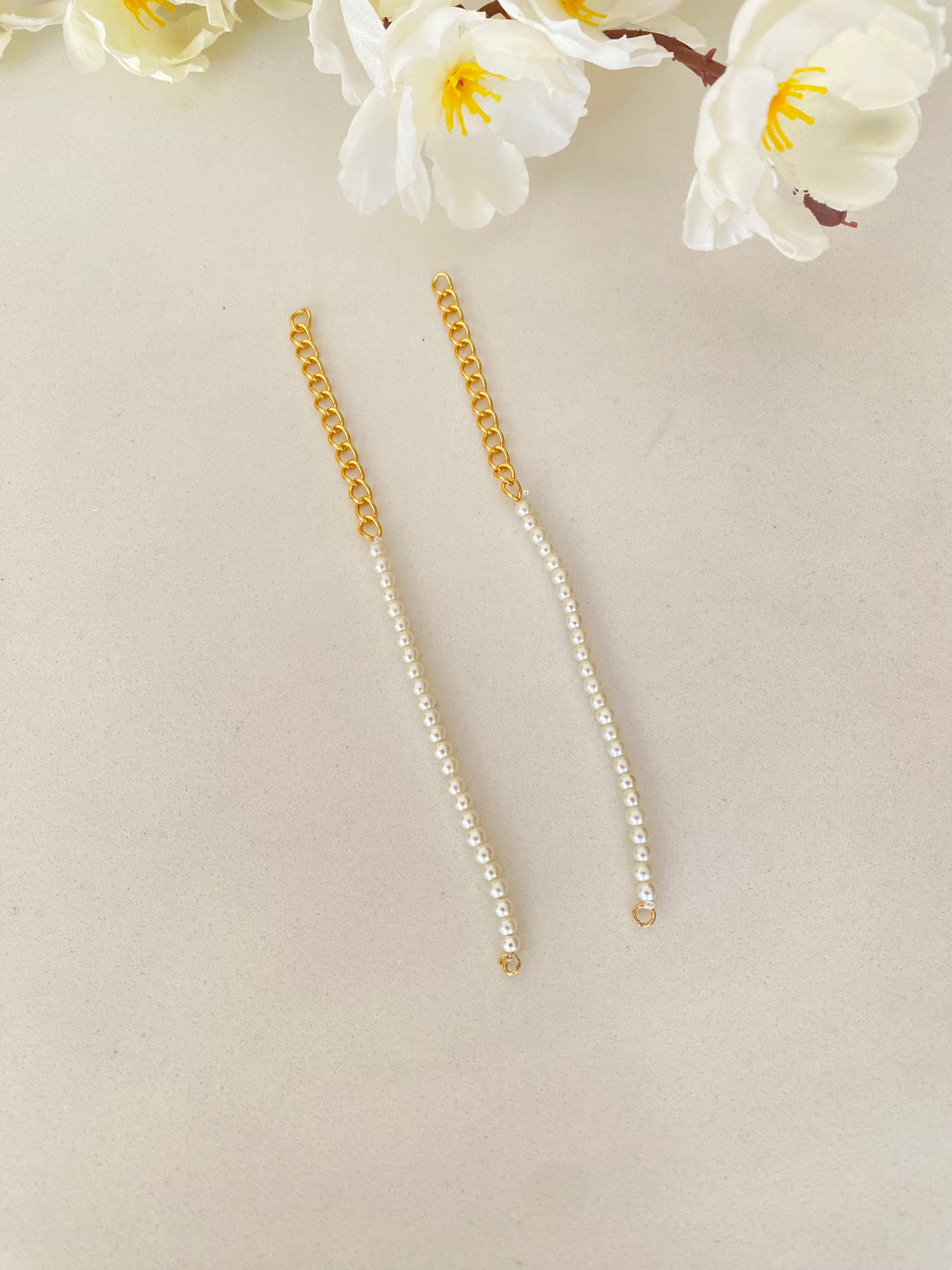 Gold plated Pearl ear chain