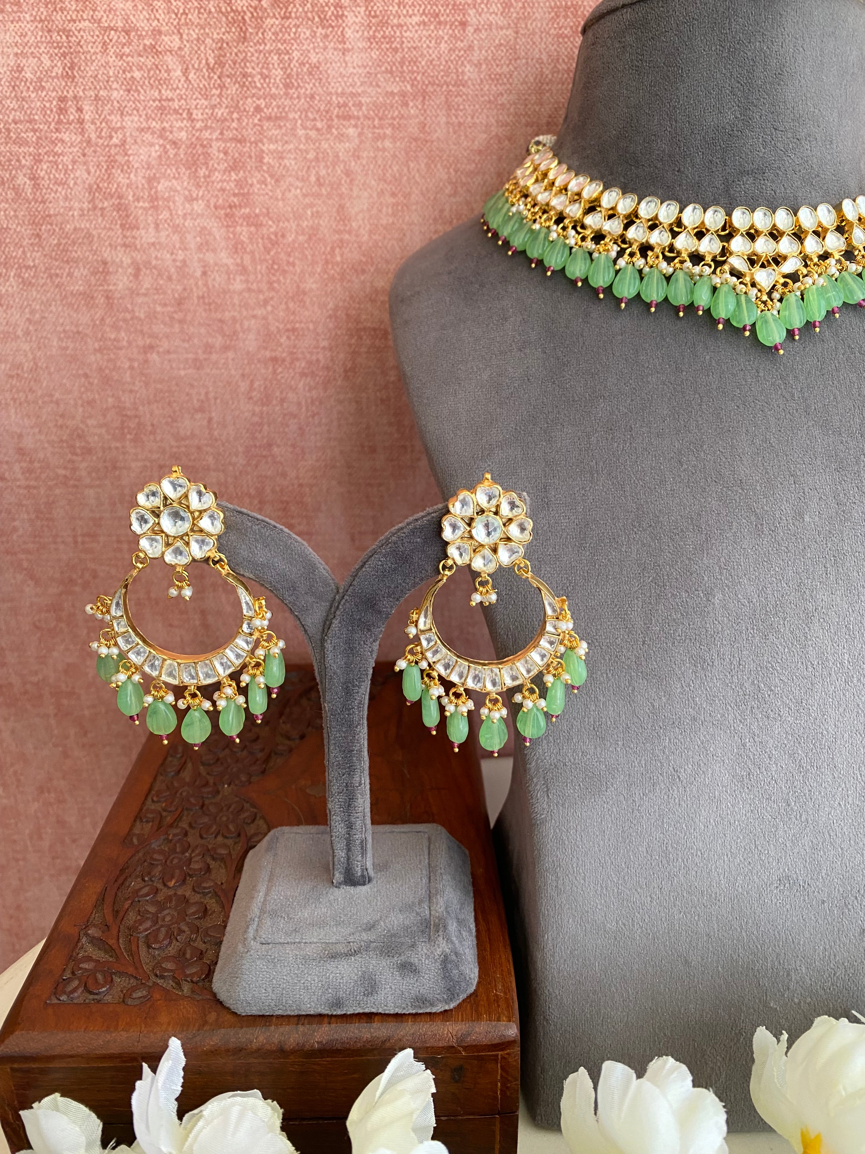Kundan Gold plated Necklace set