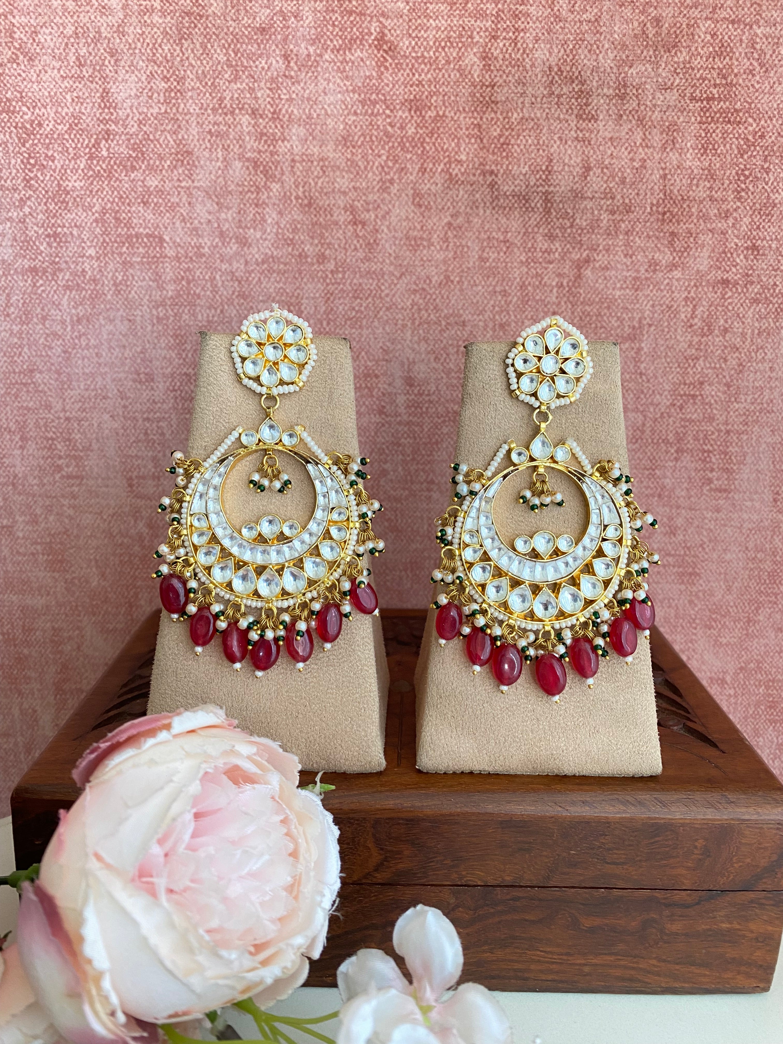 Chandbaali Kundan earring