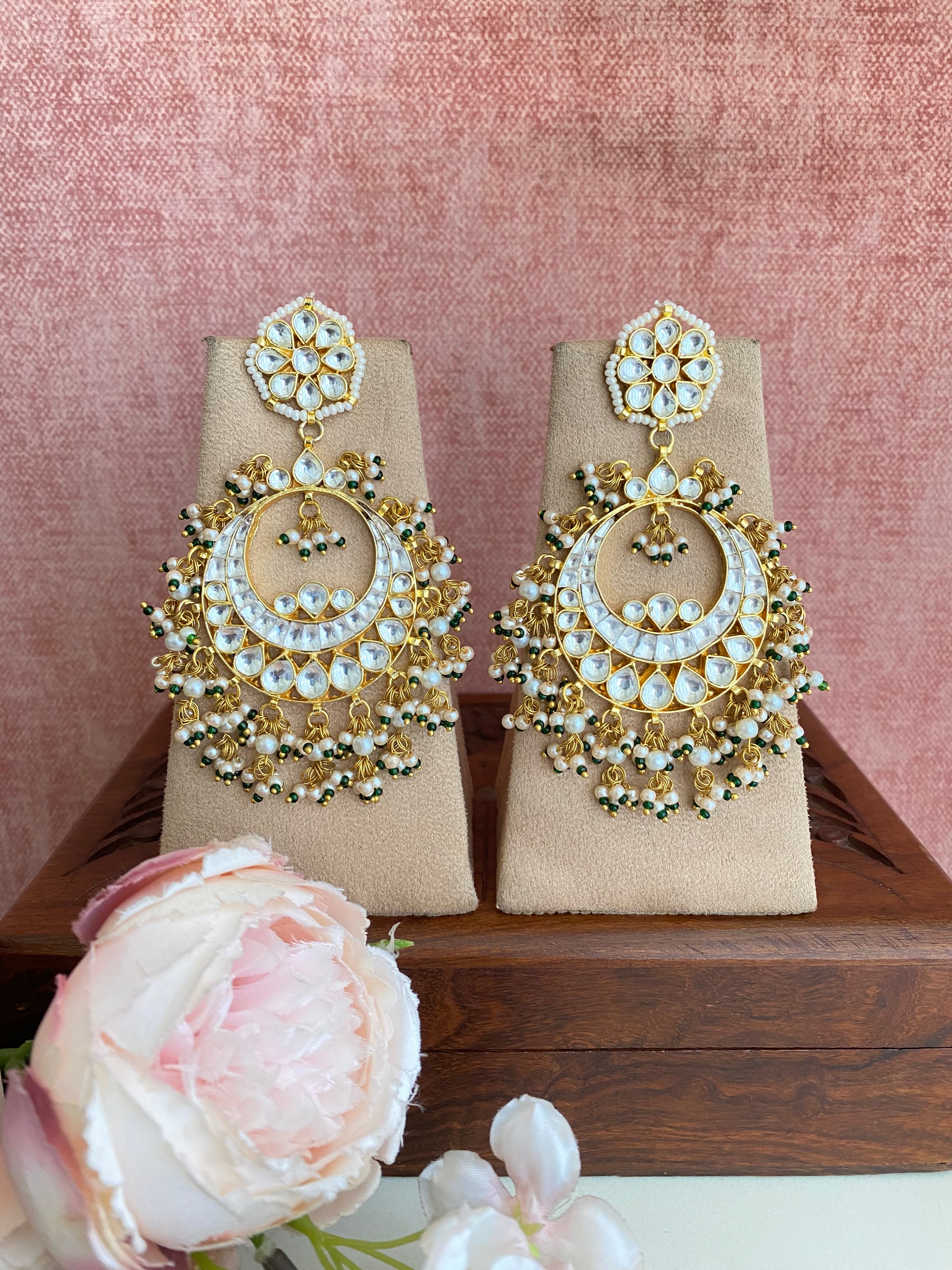 Chandbaali Kundan earring