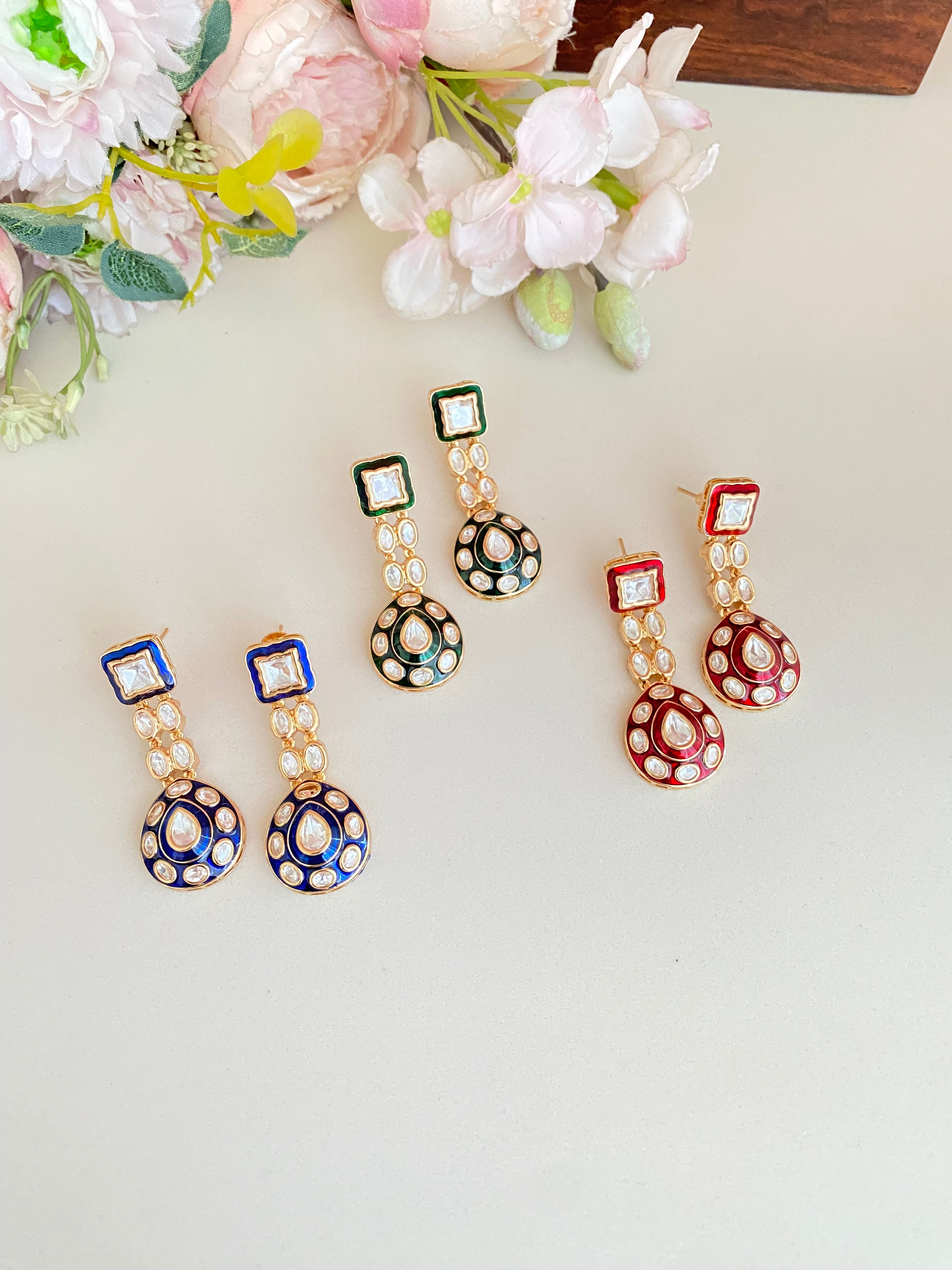 Meena Polki earrings