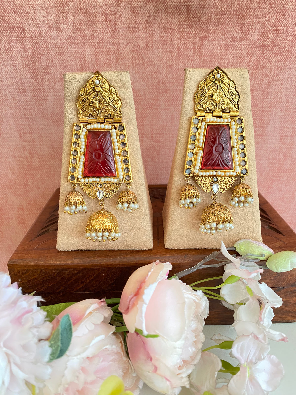 Gold plated Moissanite Earring