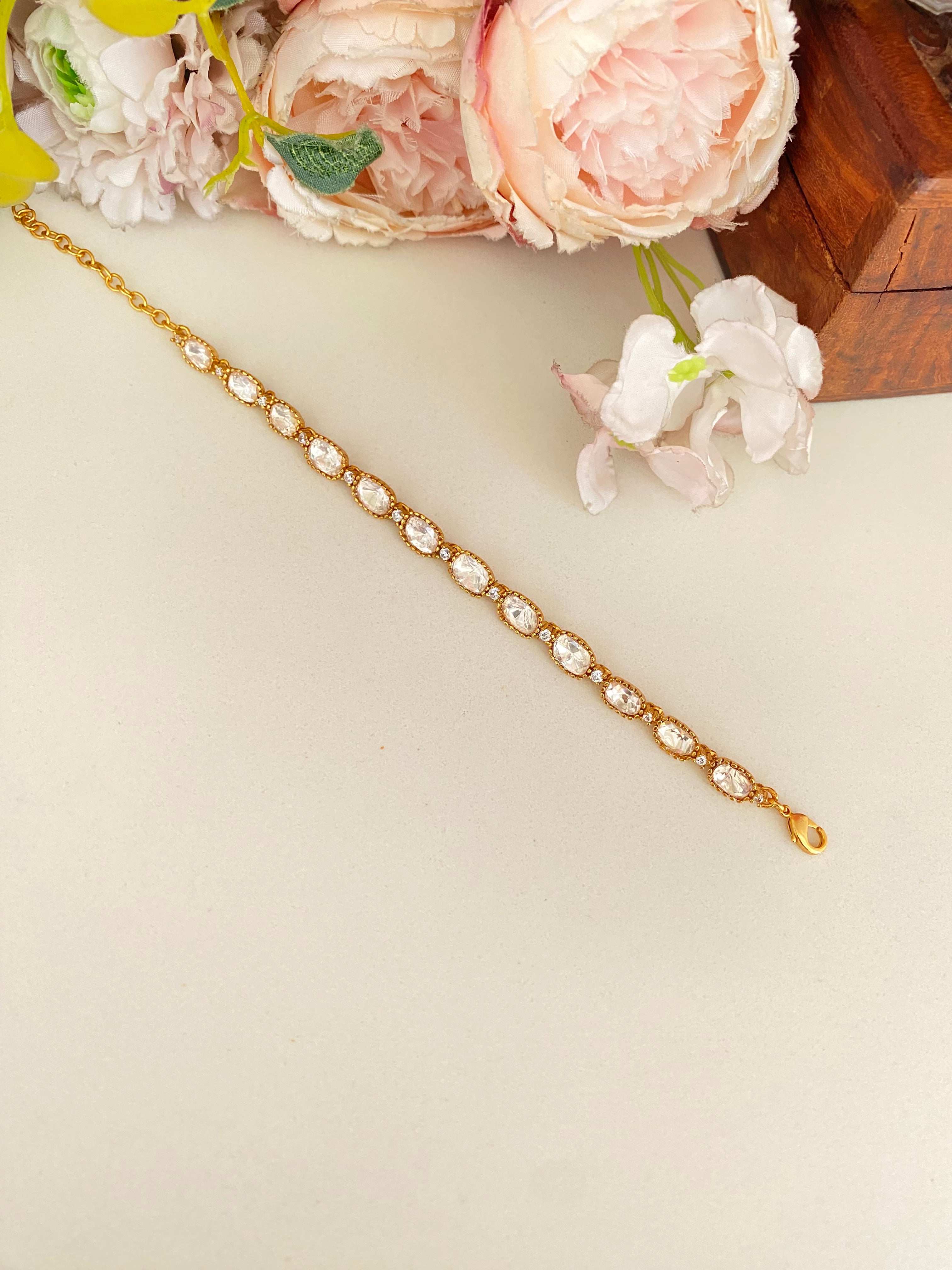 Gold plated Moissanite Bracelet