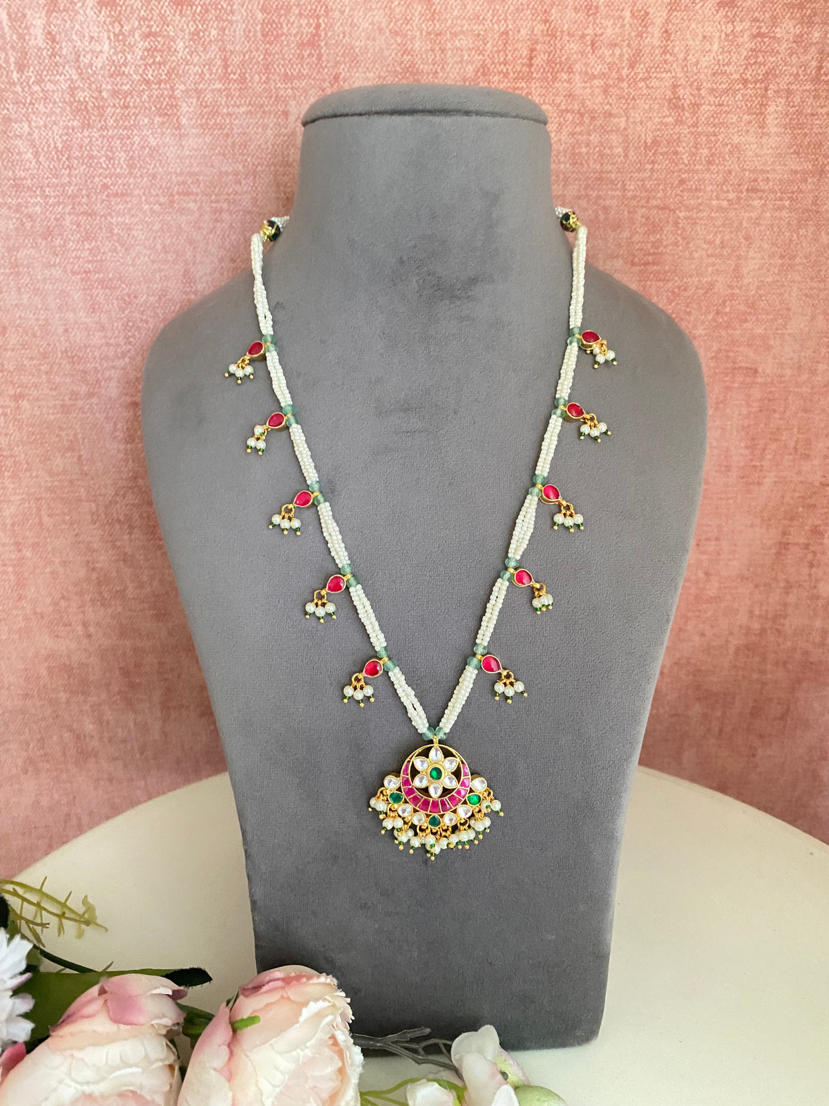 Gold Plated Kundan Long Necklace