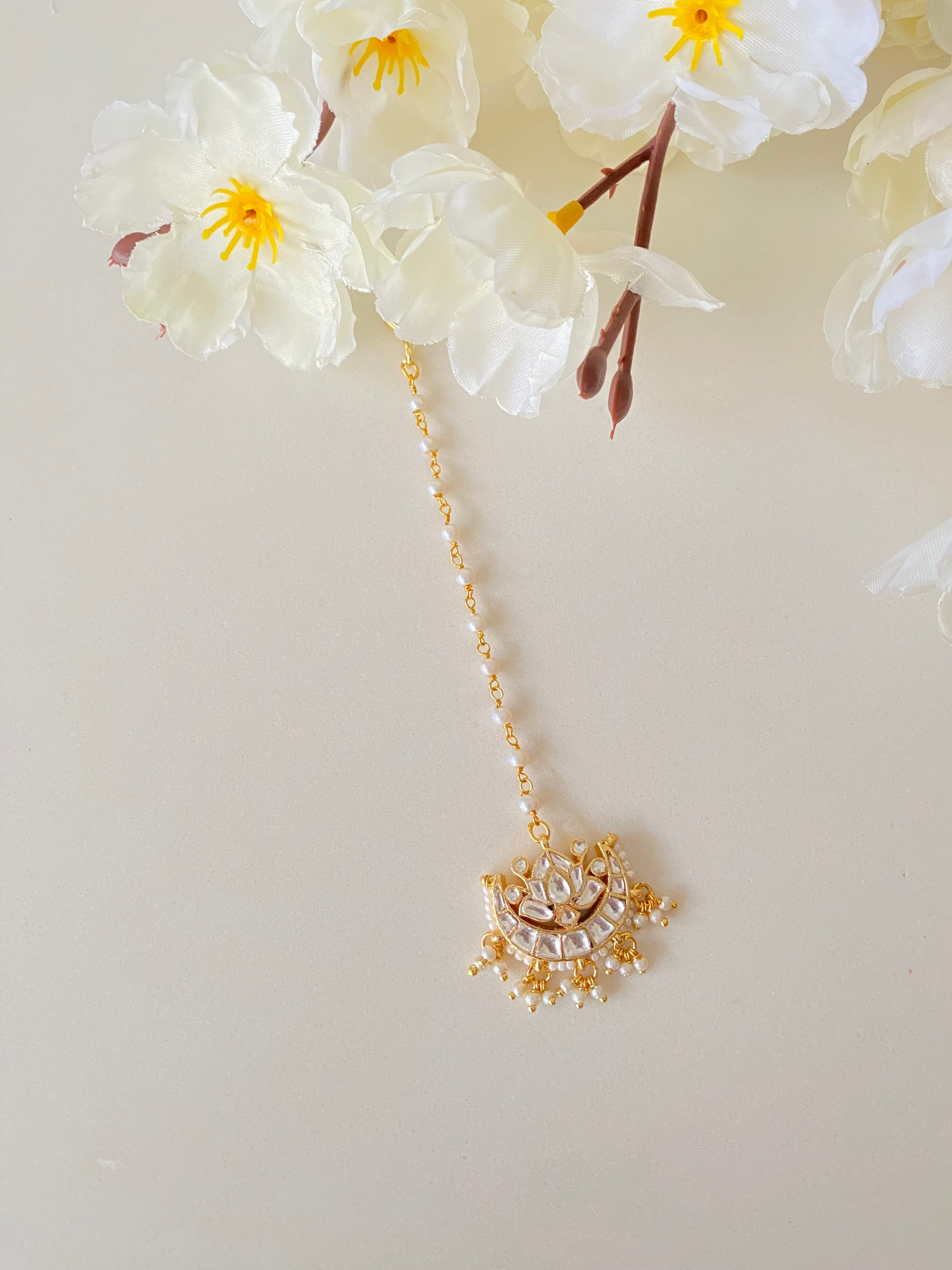 Gold Plated Kundan Tikka