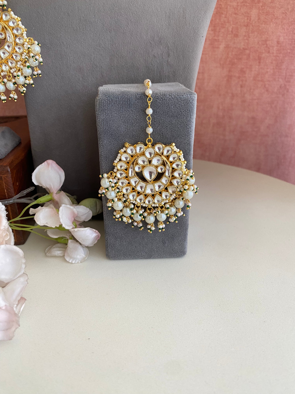 Kundan Bridal Choker set in pearl