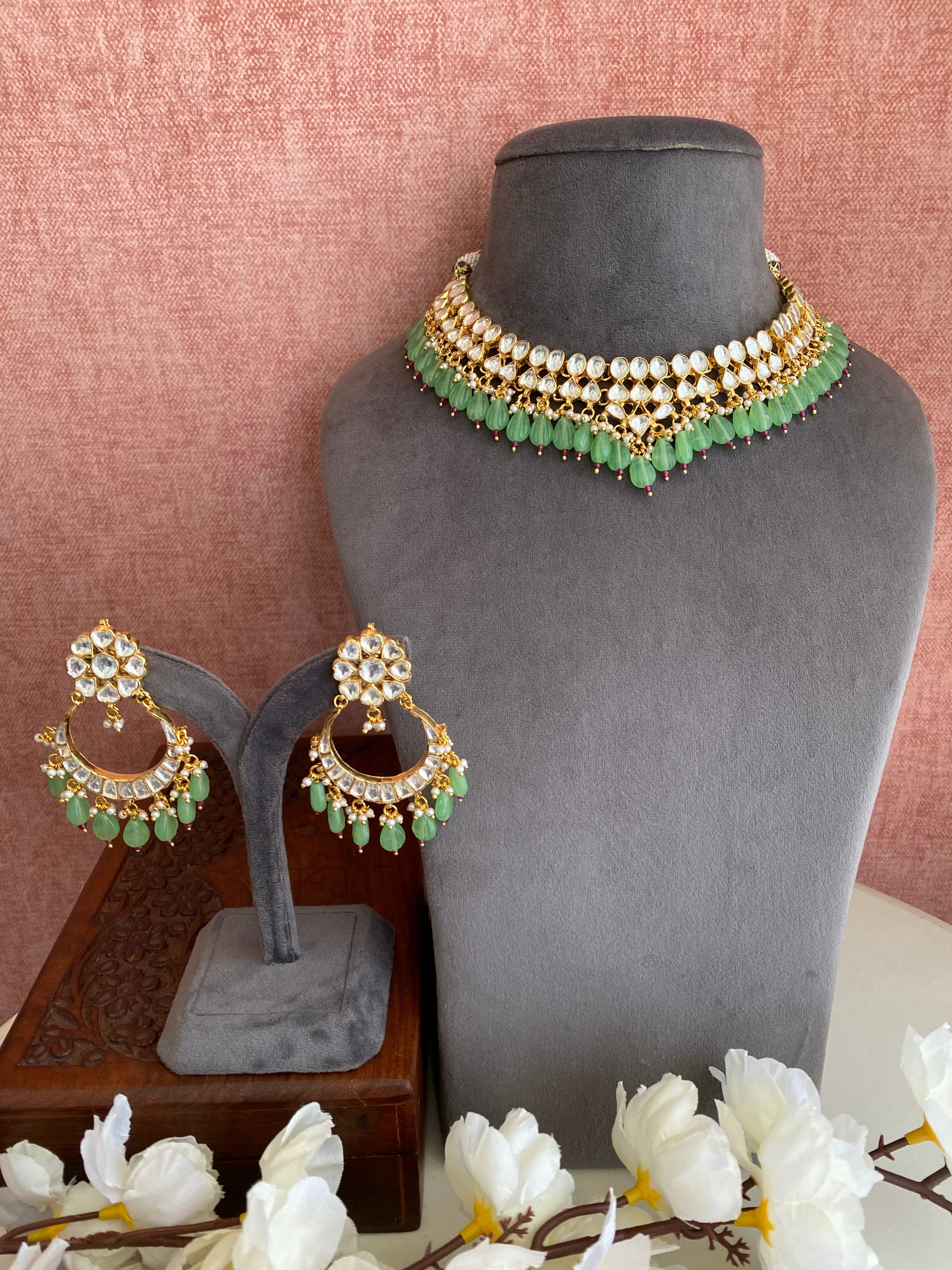 Kundan Gold plated Necklace set