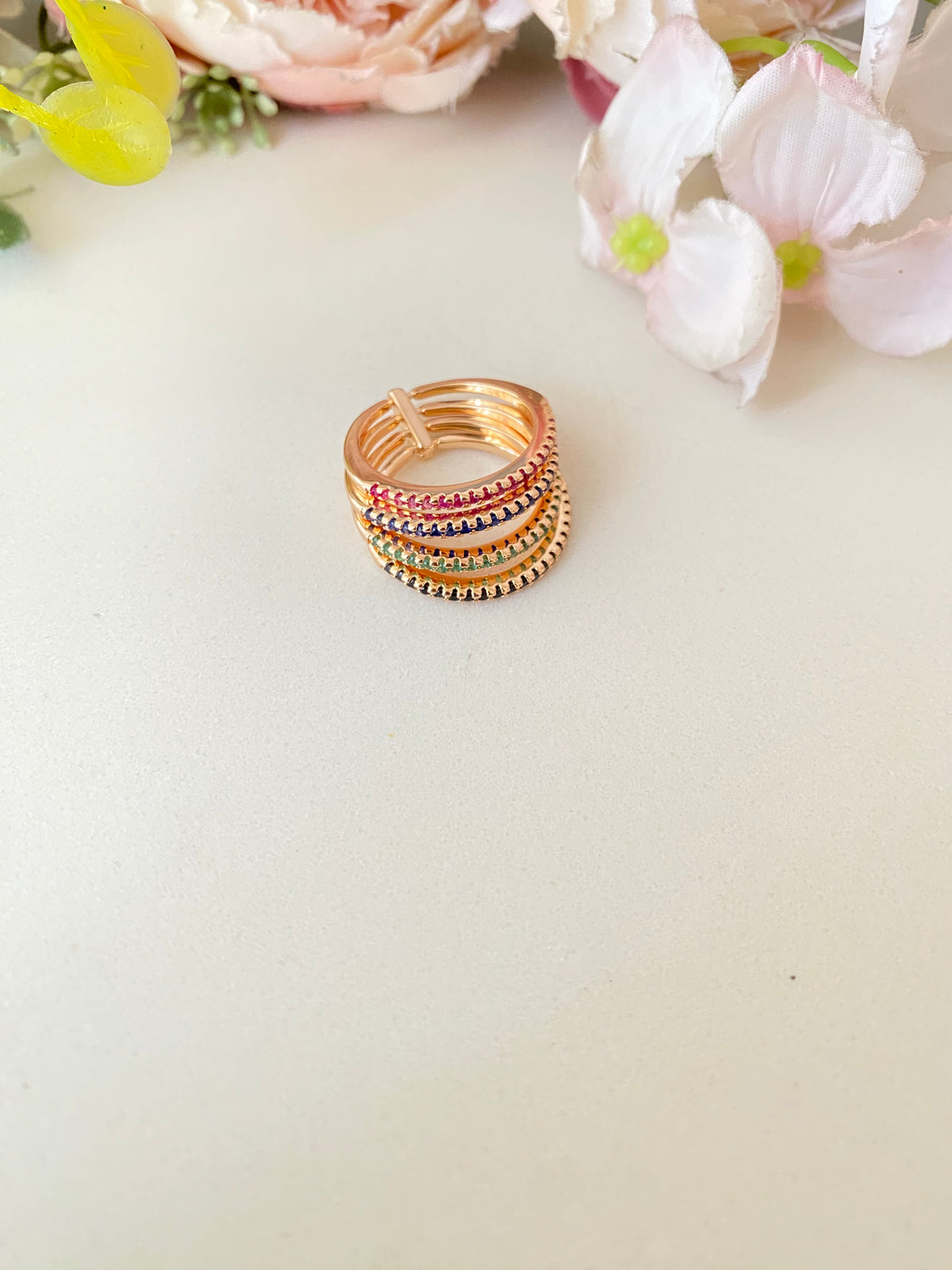 Gold plated Moissanite Ring