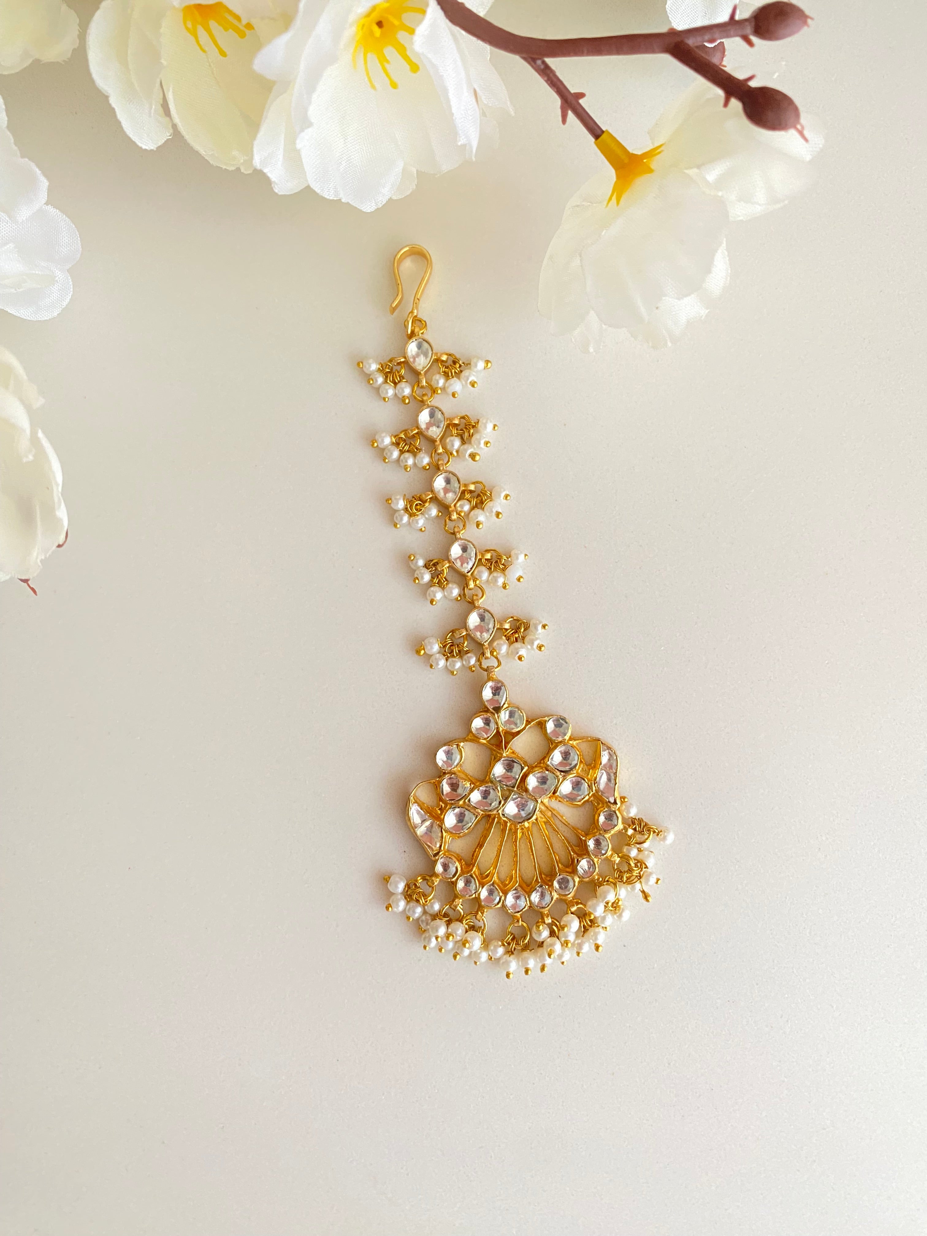 Gold Plated Kundan Tikka