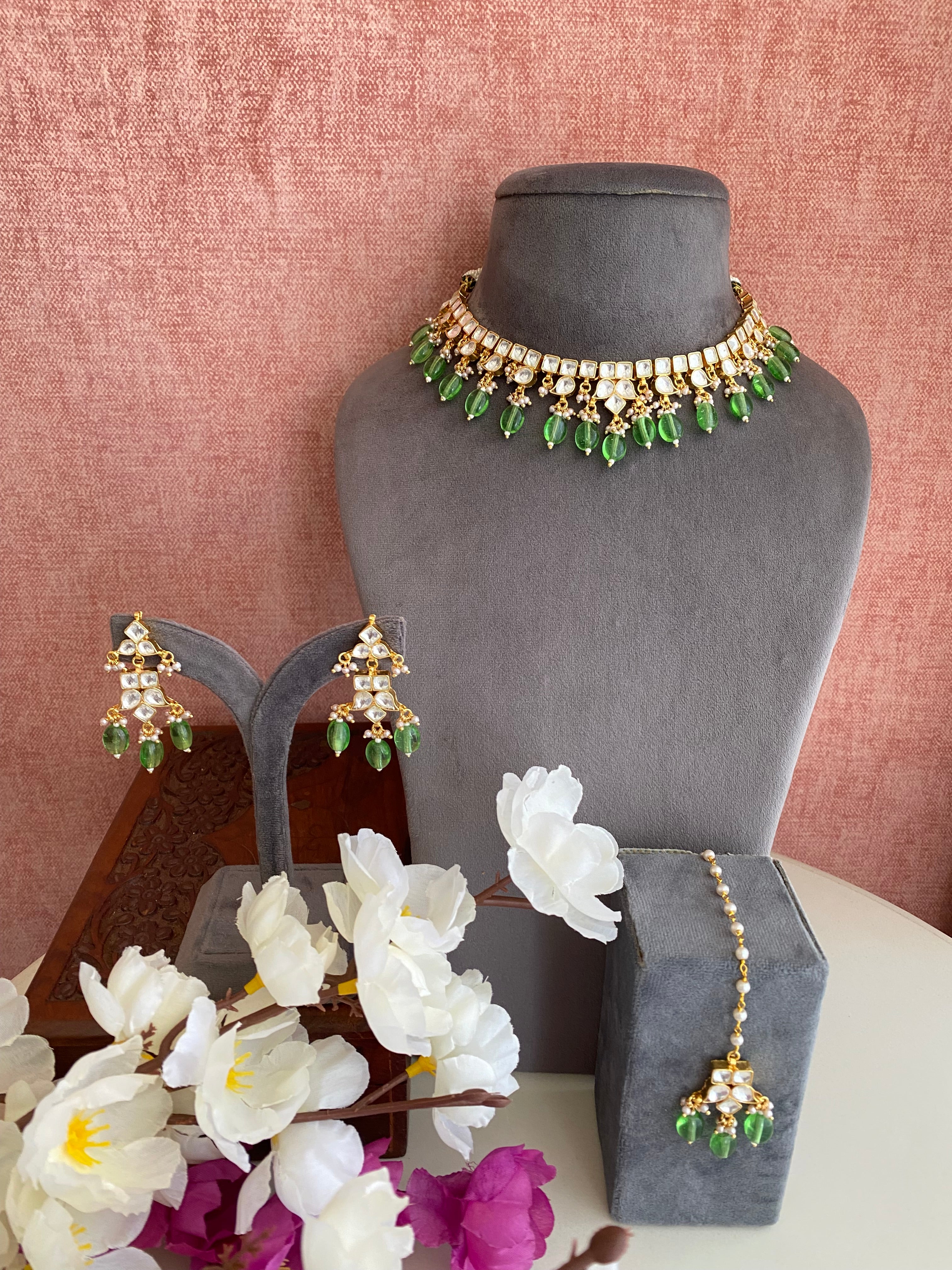 Kundan Gold plated Necklace set
