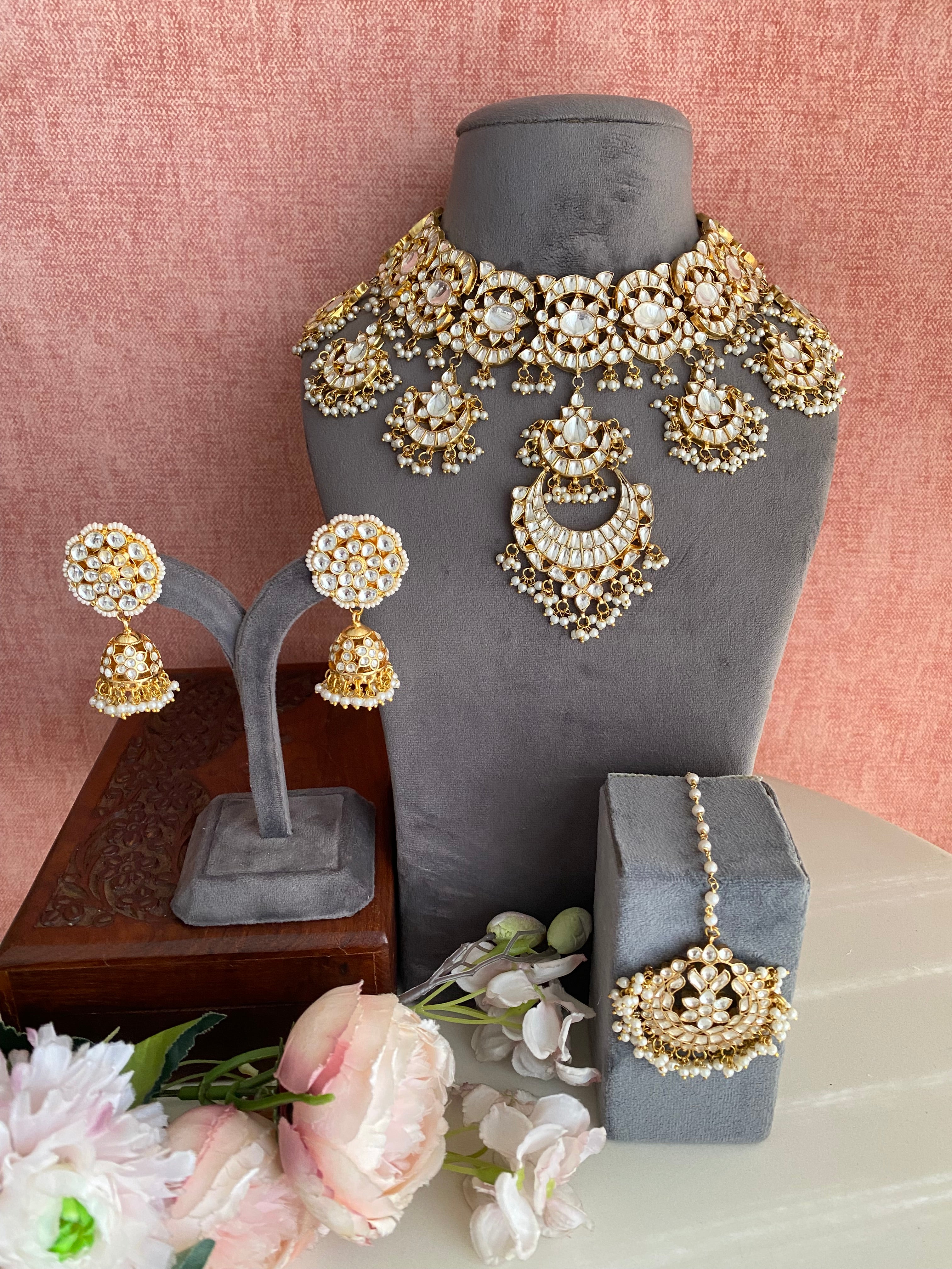 Kundan Gold plated Bridal Necklace set