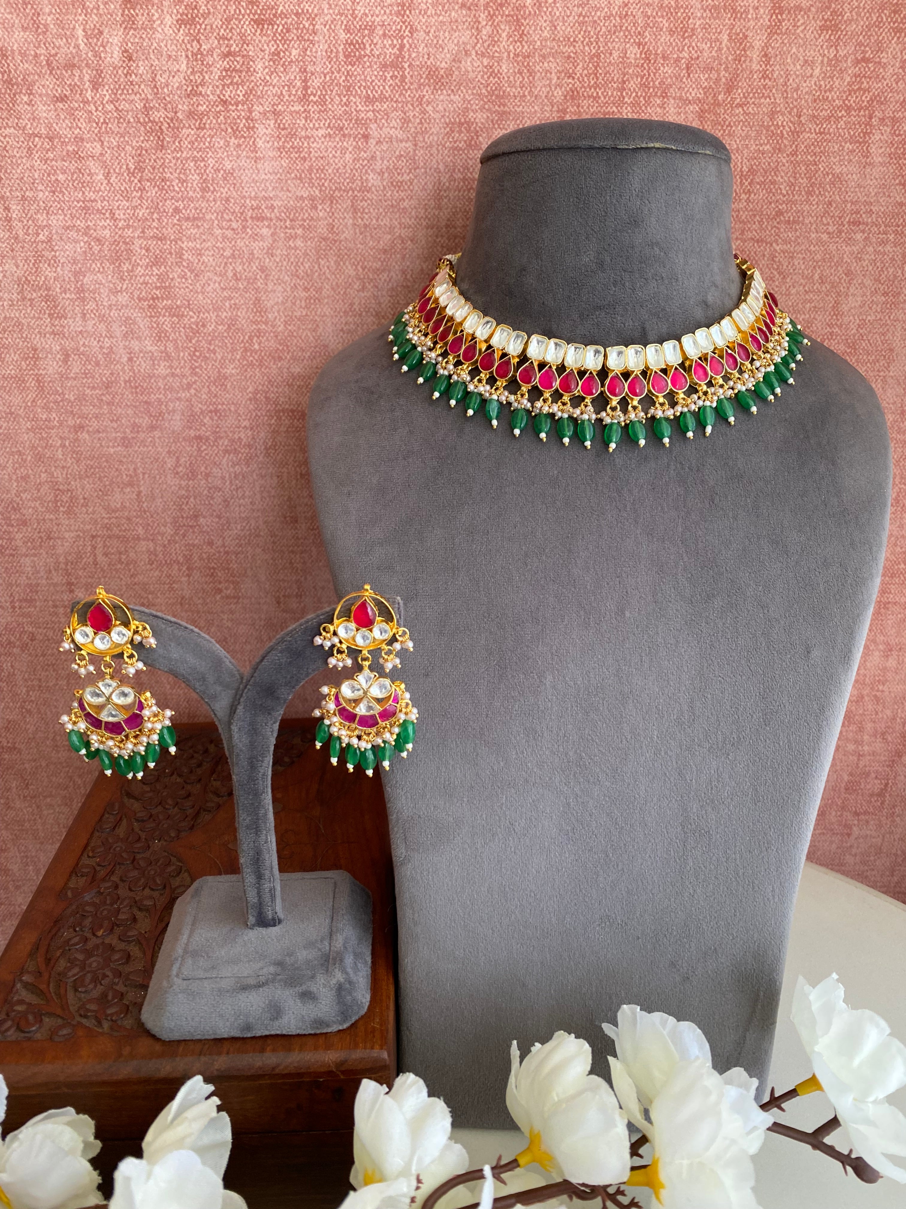 Kundan Gold plated Necklace set
