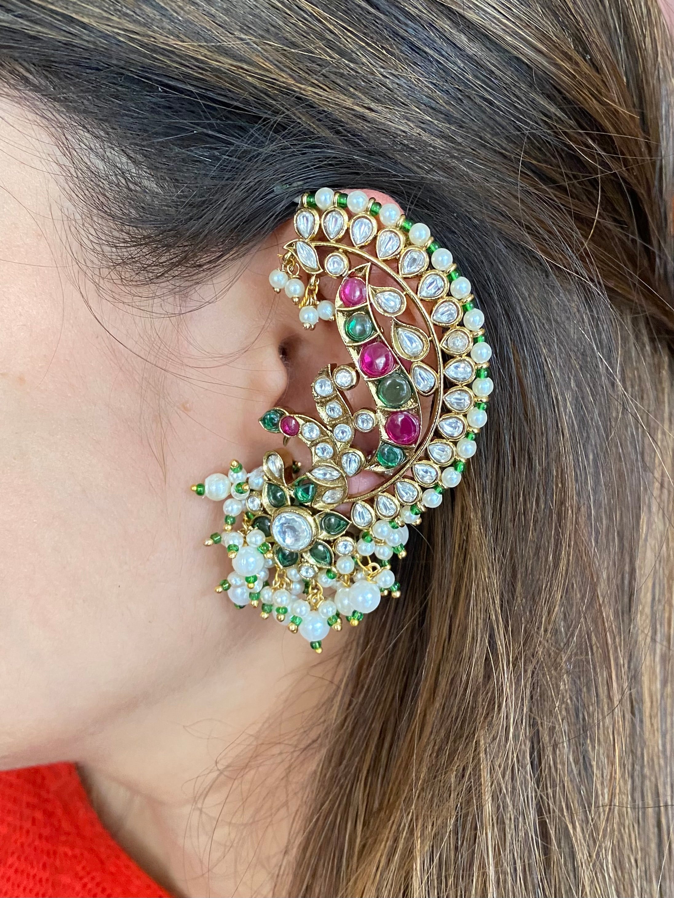 Gold plated Moissanite Ear cuffs