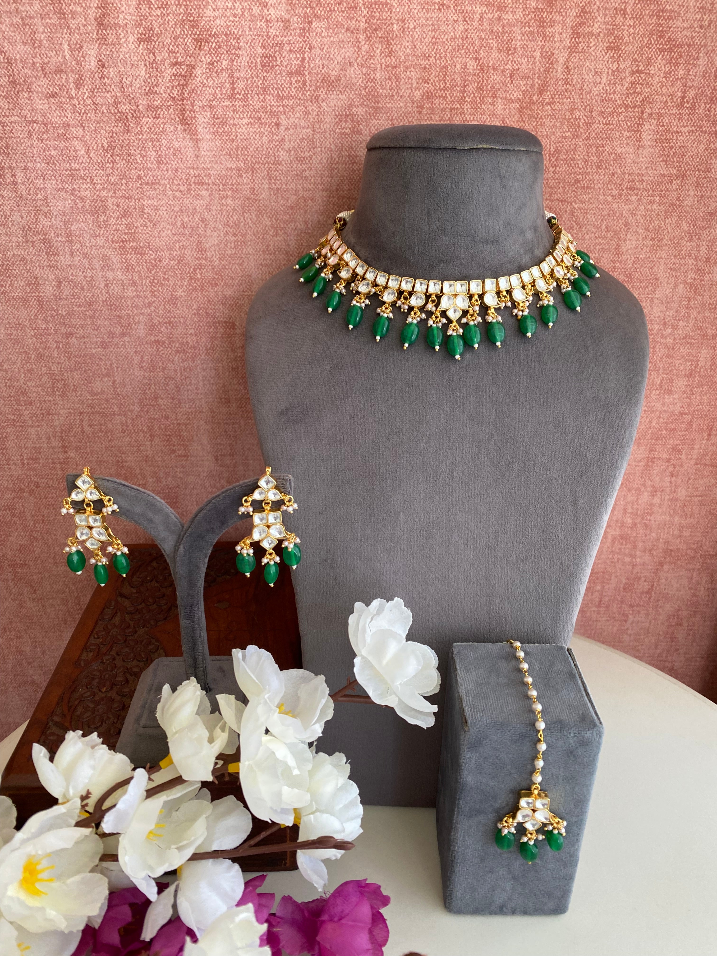 Kundan Gold plated Necklace set