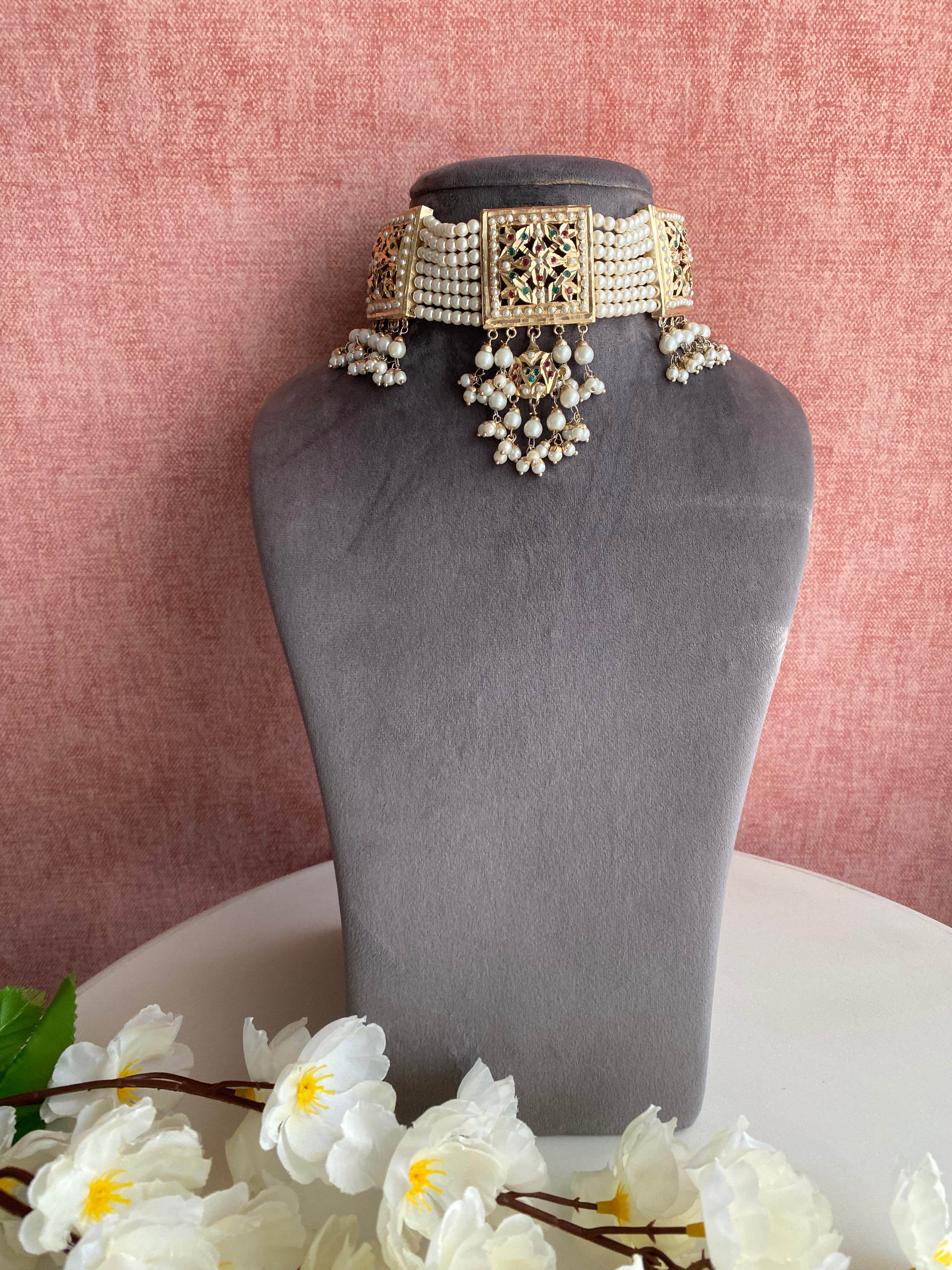 Amritsari Jadau Gold Plated Choker