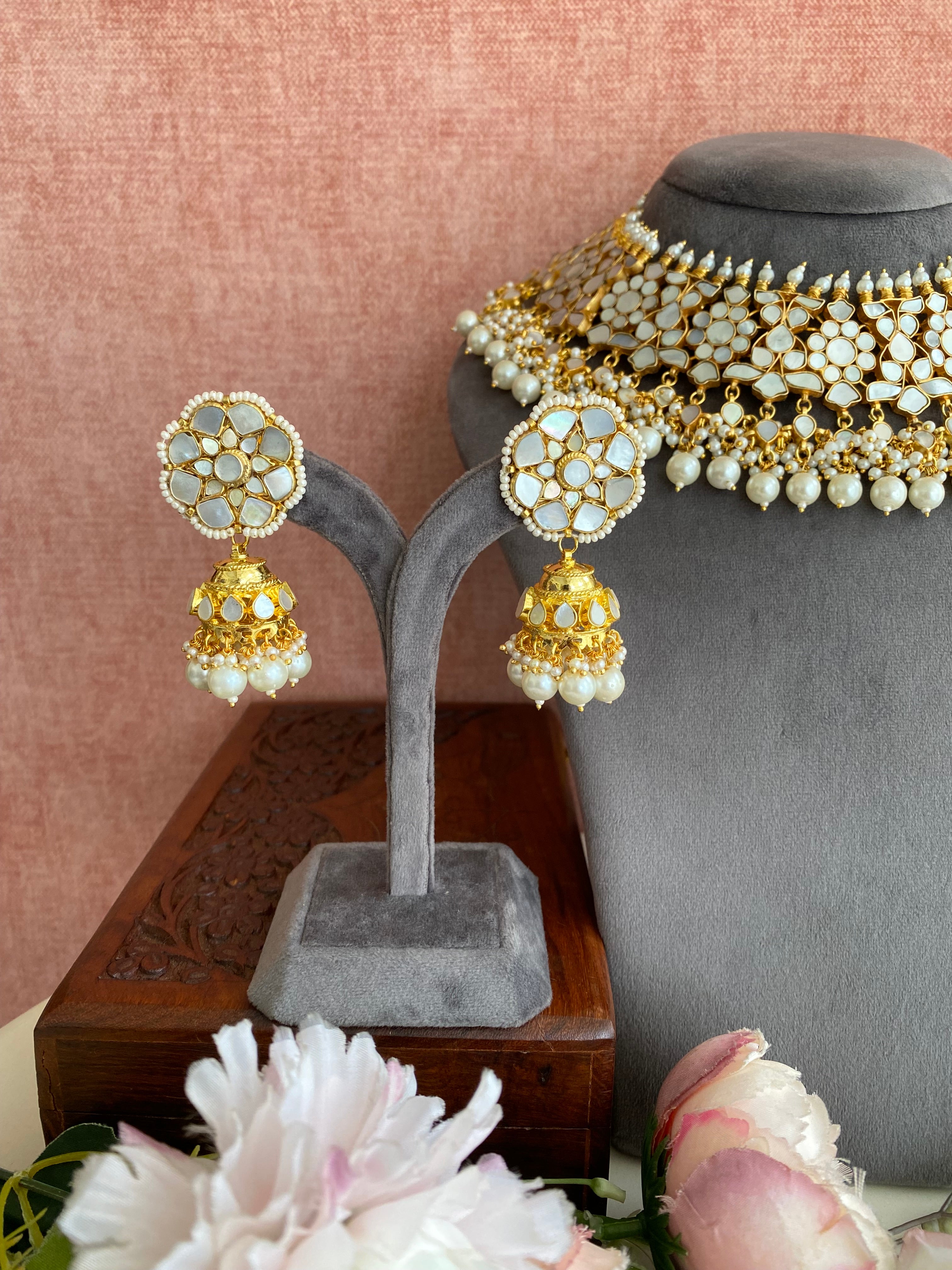 Mother of pearl Bridal set