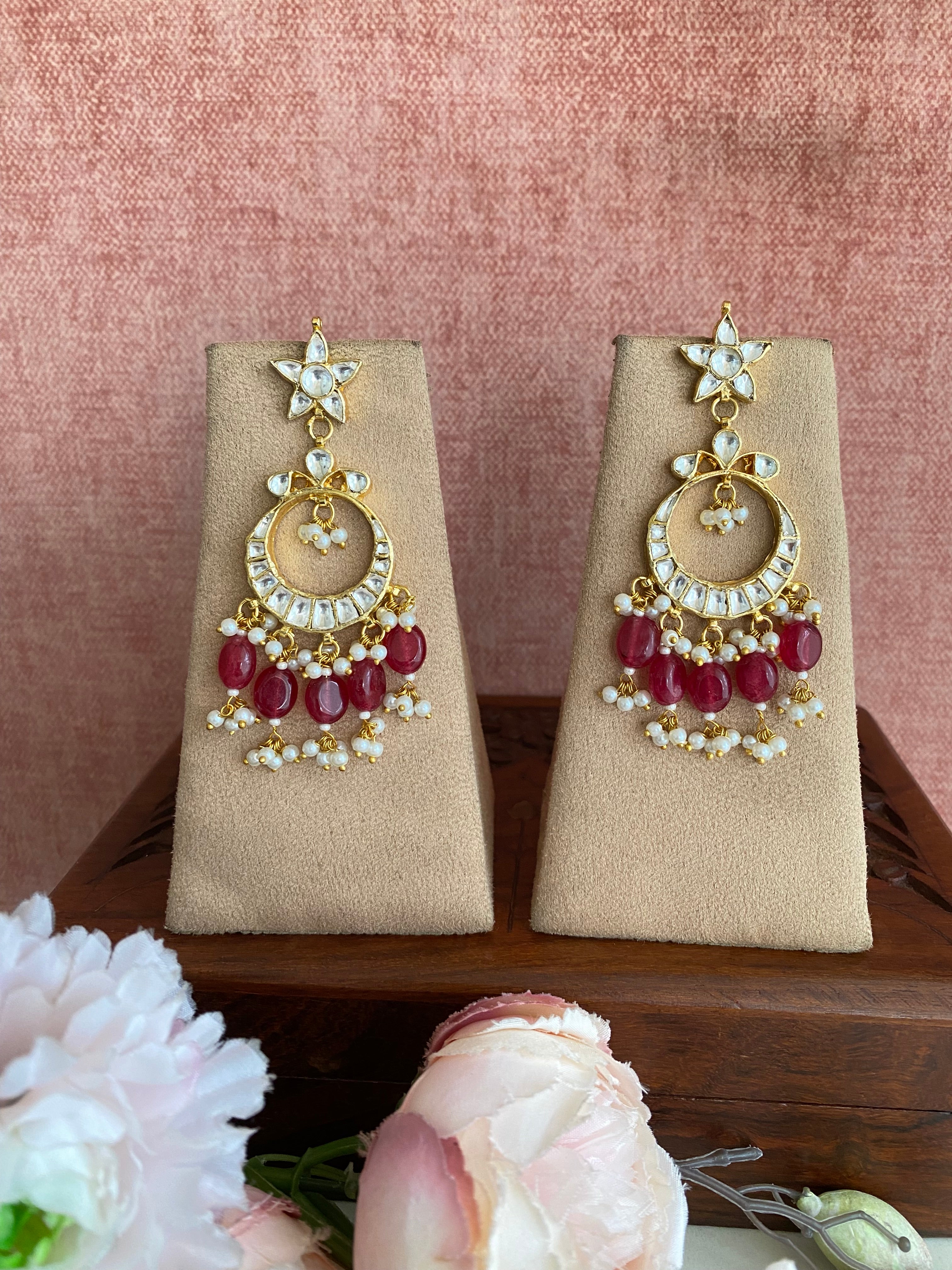 Gold Plated Kundan earrings