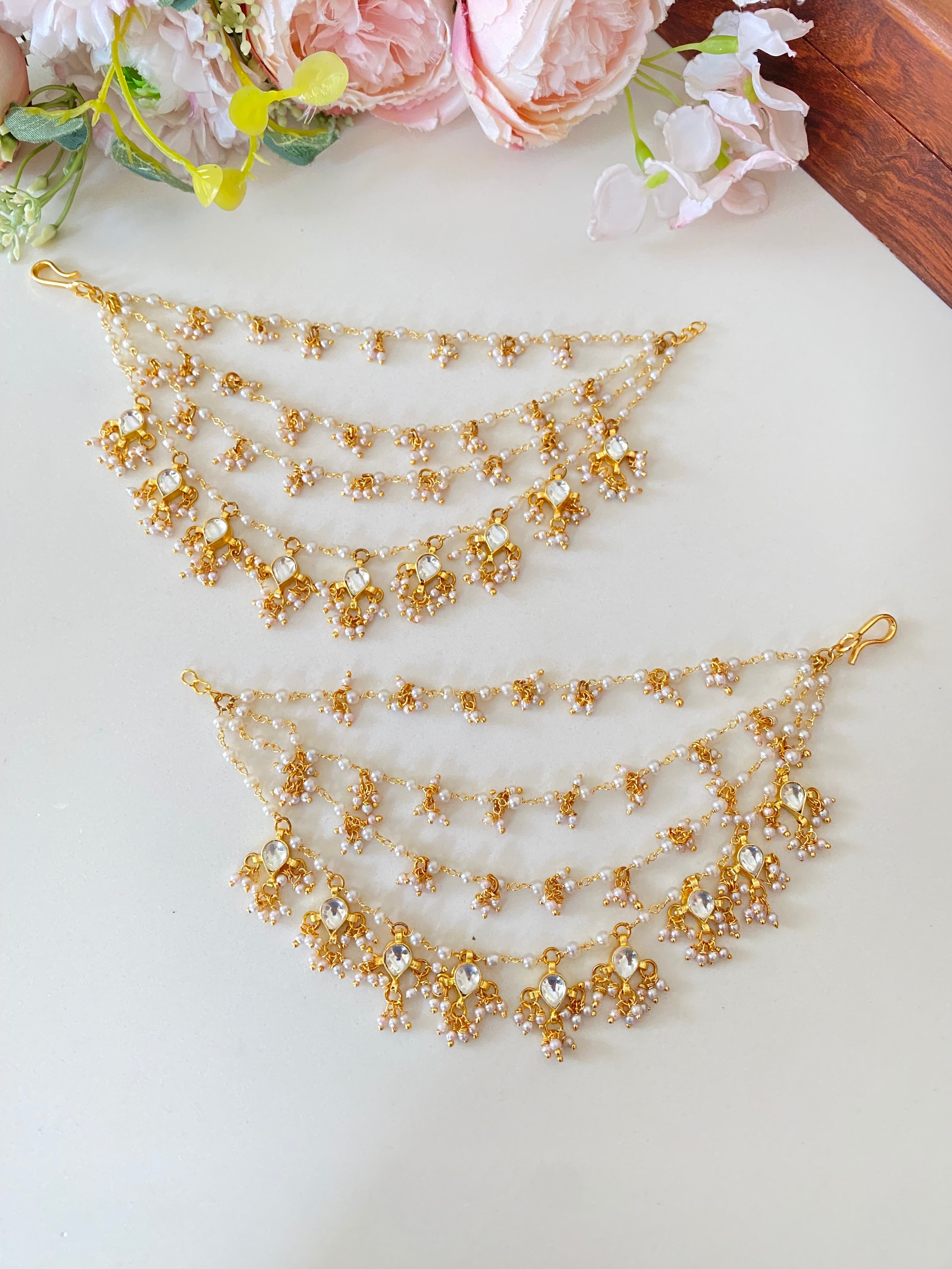 Kundan Ear Chain